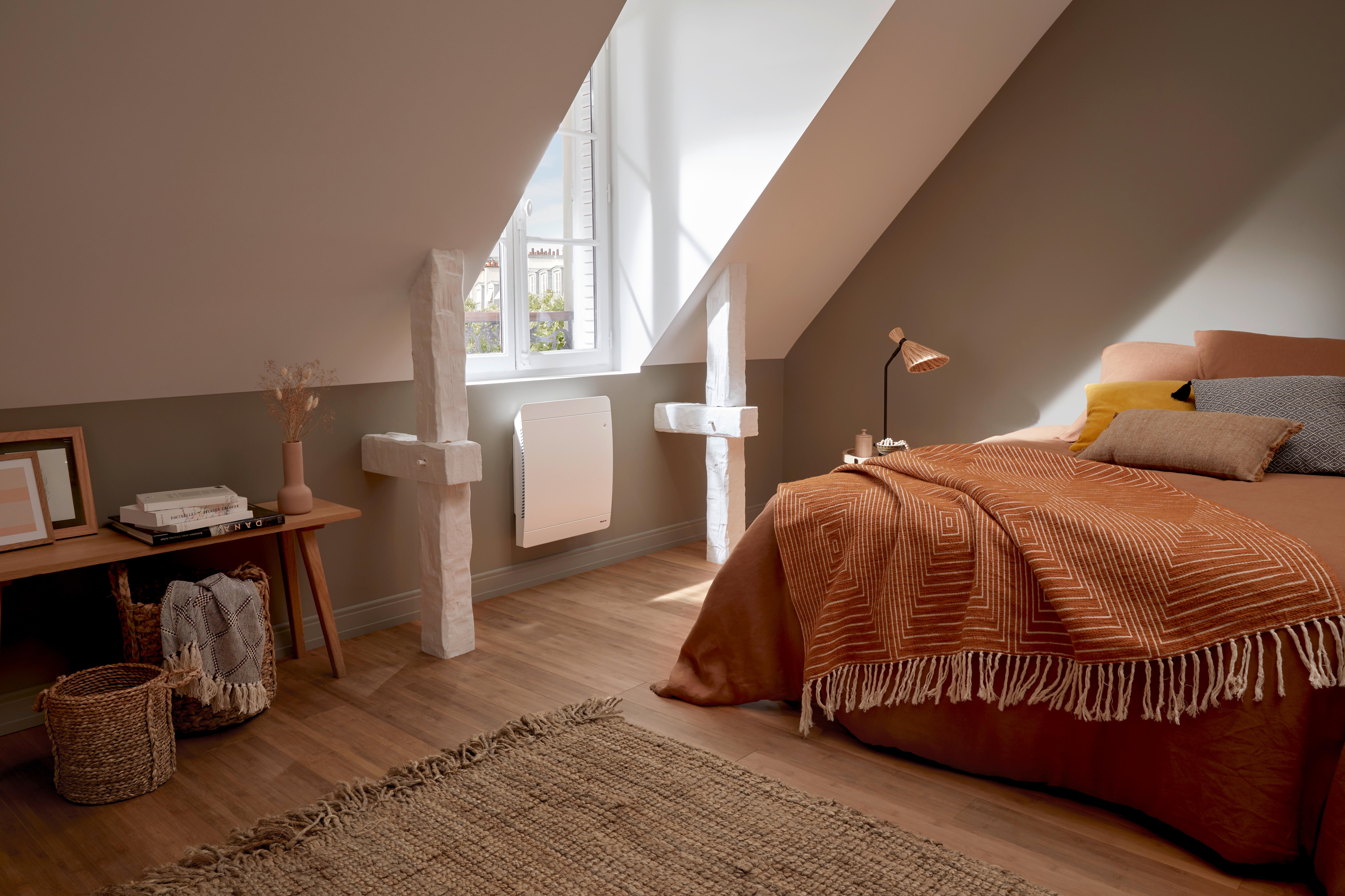 Radiateur électrique à inertie fonte Walter Noirot 1000W horizontal blanc - 3