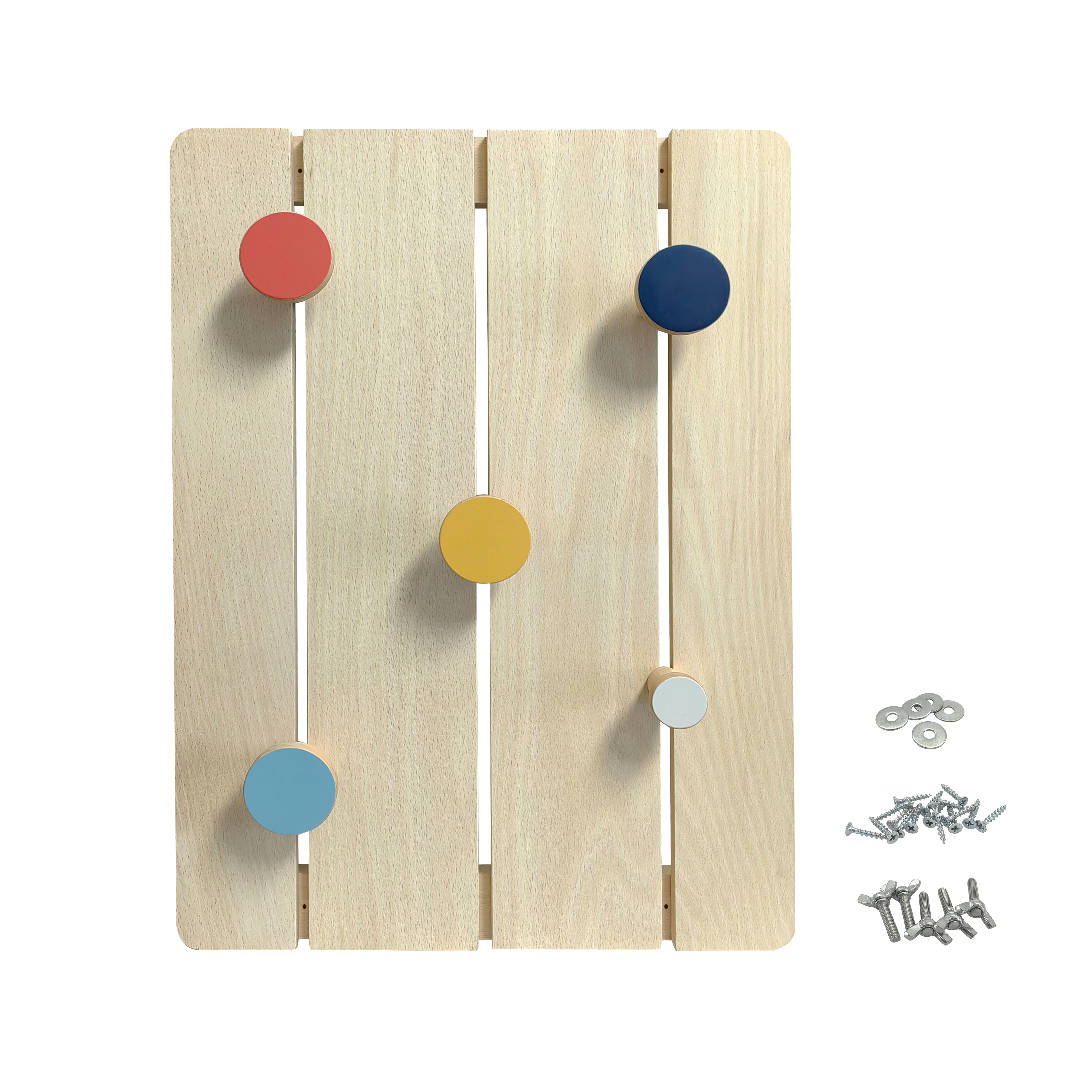Perchero de pared con ganchos adaptables spaceo koloro multicolor, 5 ganchos