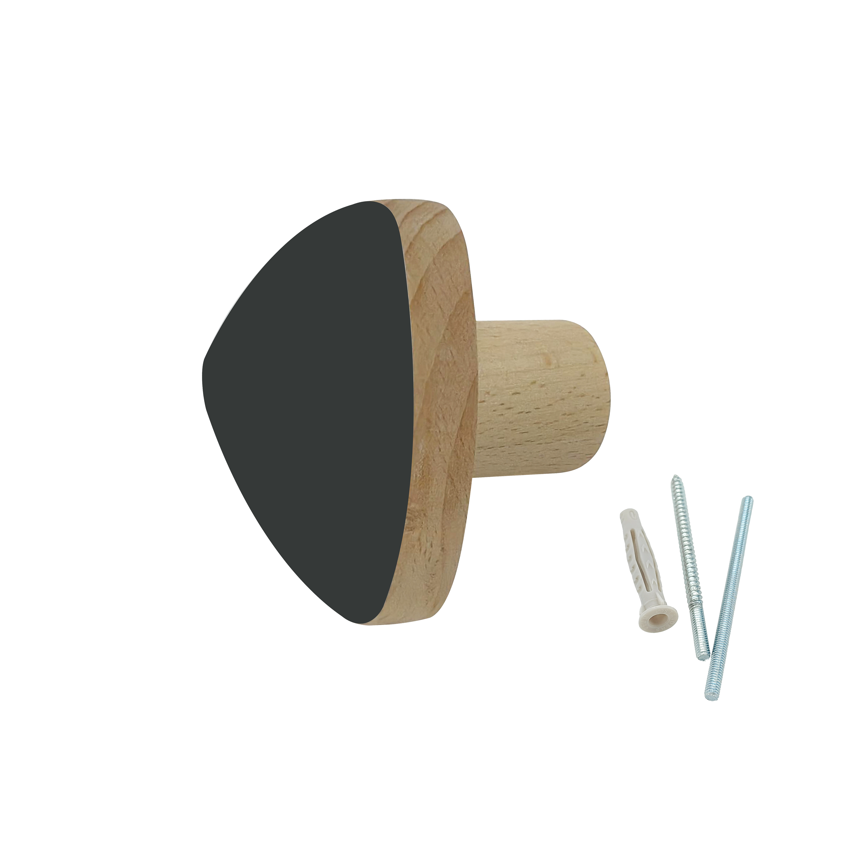 Perchero de gancho para atornillar spaceo negro 6.3 x 6.1 cm