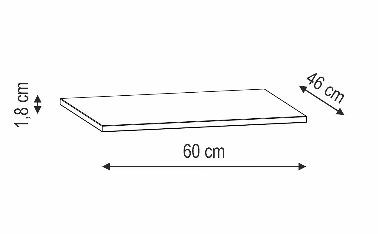 Top per lavabo Niwa L 60 x H 1.8 x P 46 cm laccato opaco blu pacifico truciolare - 2