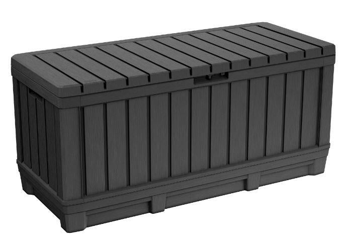 Coffre de jardin KENTWOOD en résine - KETER - gris anthracite - 340 litres - 7