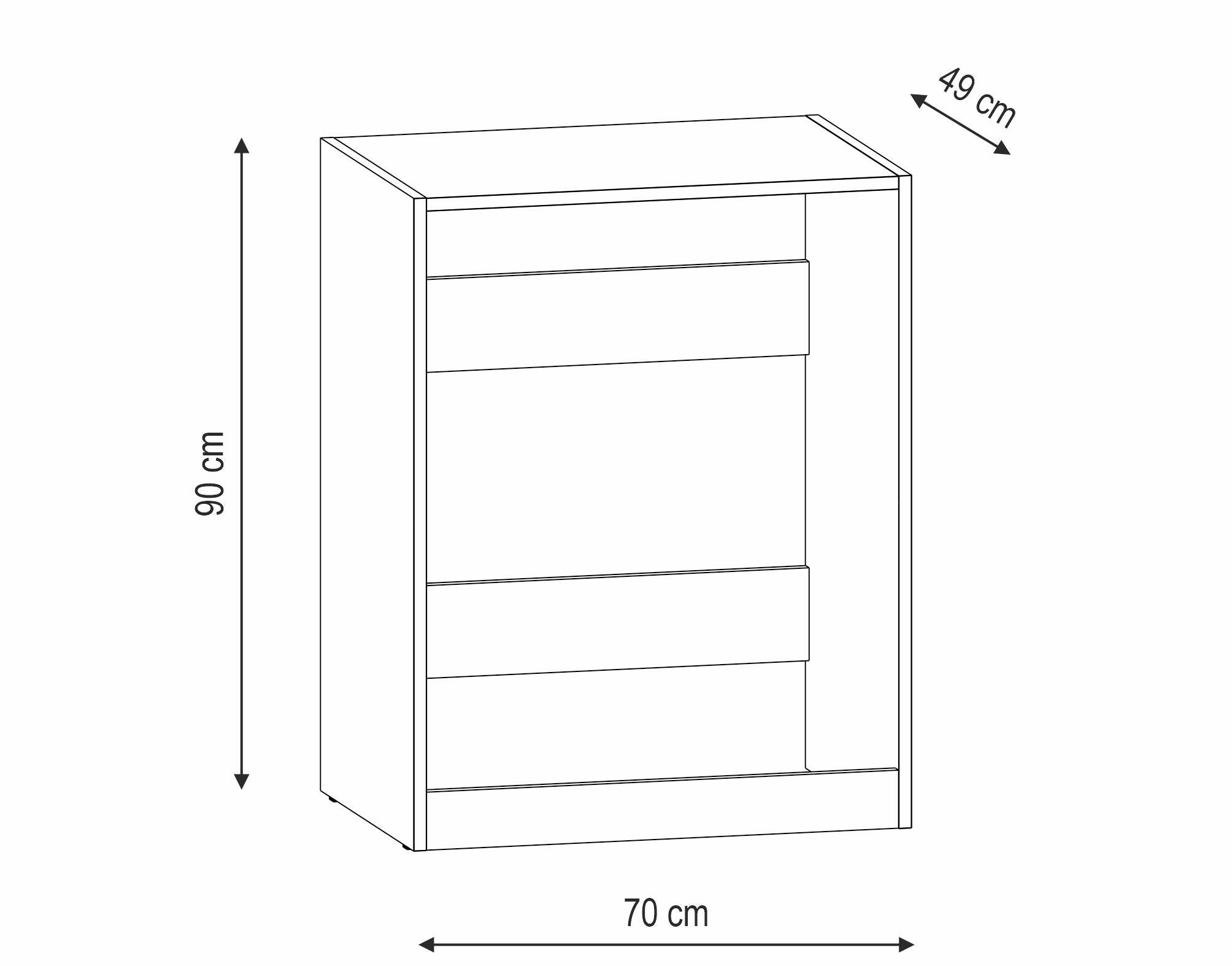 Mobile coprilavatrice Desi in truciolare grigio ombra P 70 x L 49 x H 90 cm - 4
