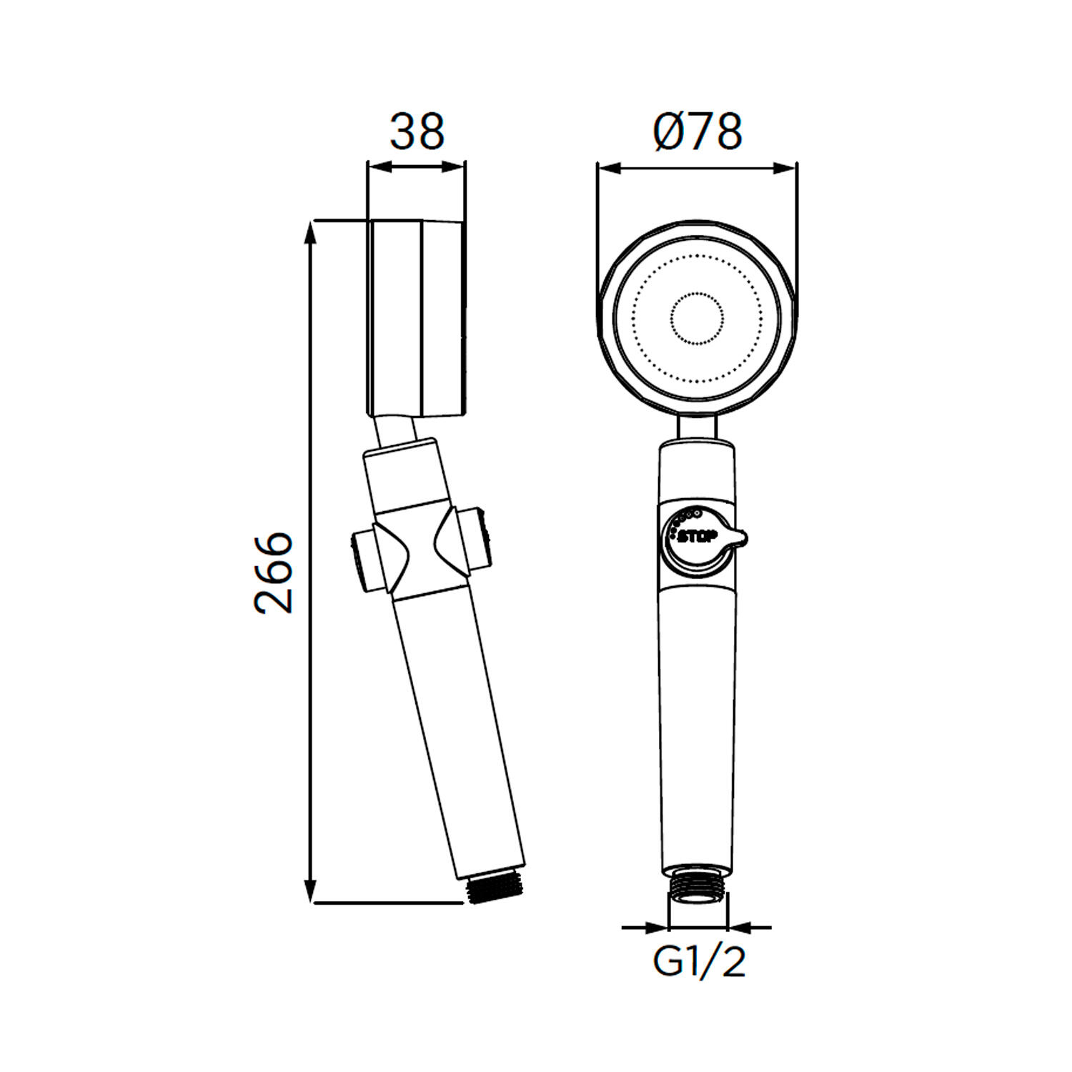 Doccetta IDRO BRIC Helix in abs L 7.8 x H 26.6 cm con funzione pausa 1 getto - 5