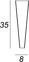 Piedino mobili da bagno (componibile) vintage in alluminio grigio nuvola H 35 cm 2 pezzi  - 5
