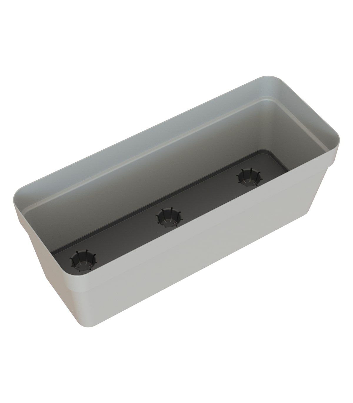 Vaso da fiori con riserva d'acqua CAPRICAS50/07, 12.5 lt grigio rettangolare L 49.9 x H 18.1 cm - 7