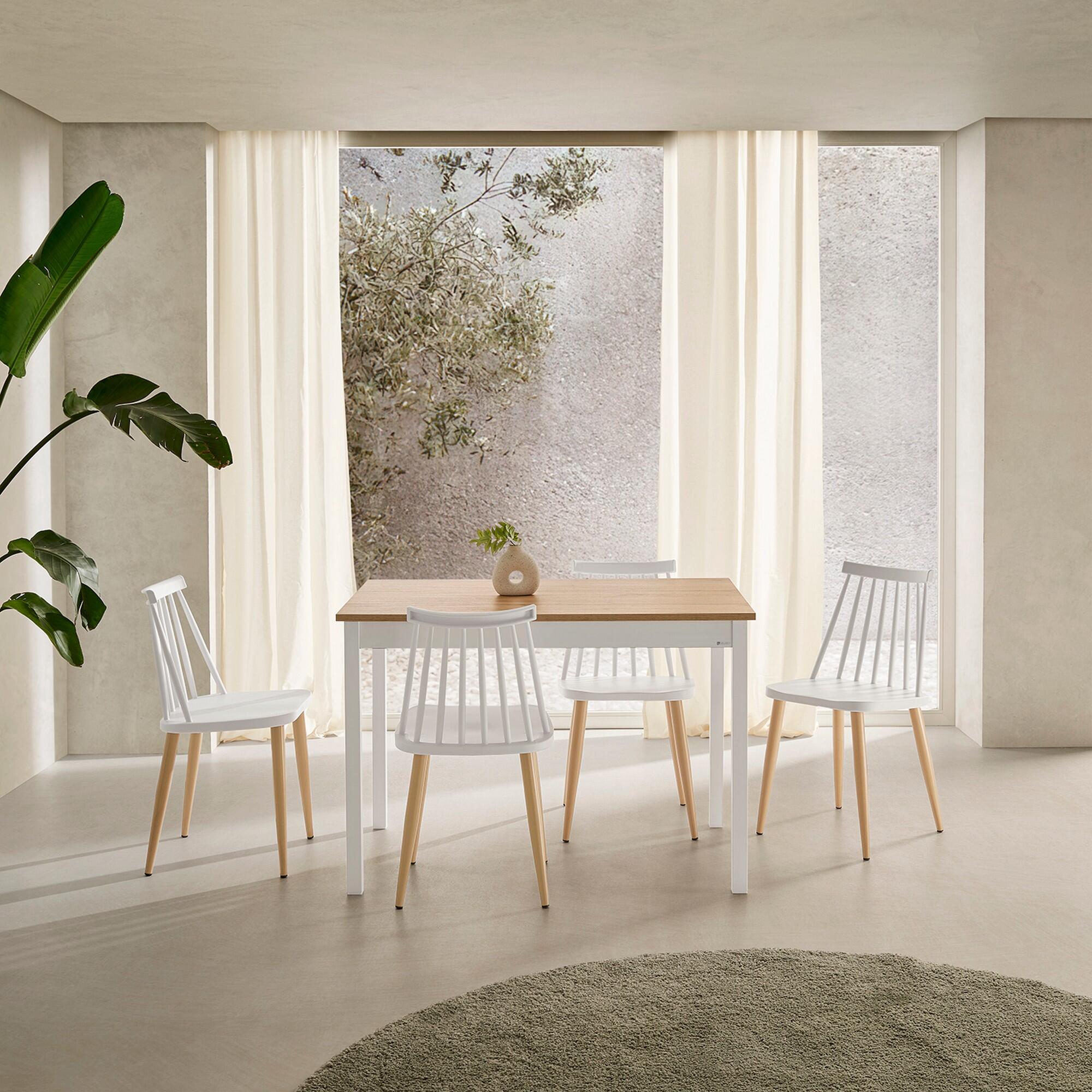 Mesa de cocina niza rectangular en aglomerado de 100 cm