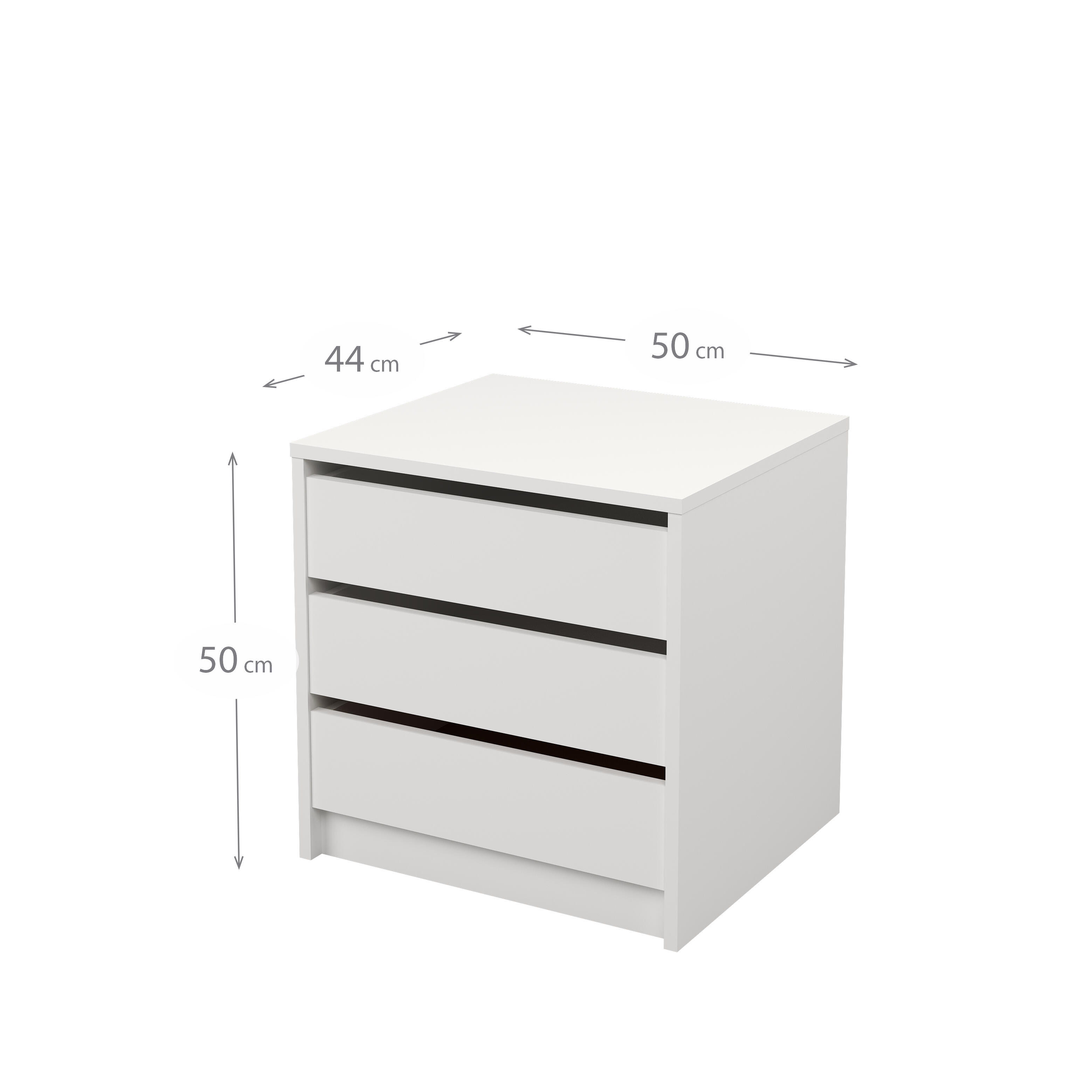 Cajonera KIT 3 cajones Serie Abierta blanco 50x50x44cm (altoxanchoxfondo cm) - 11