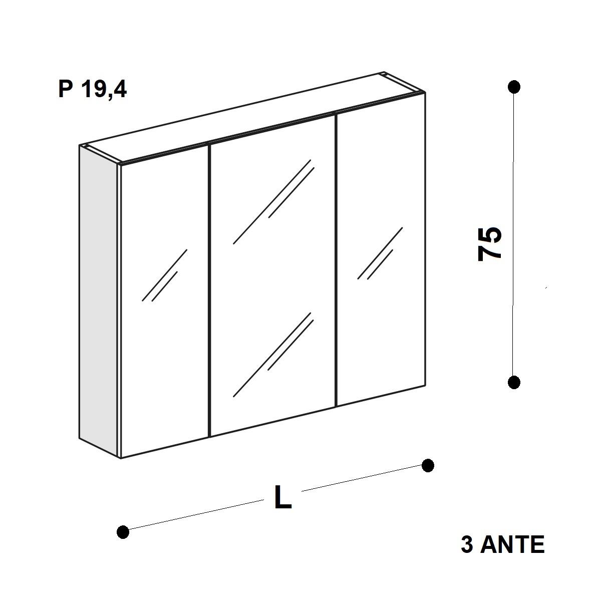 Specchio Easy rettangolare 70 x 75 cm - 4