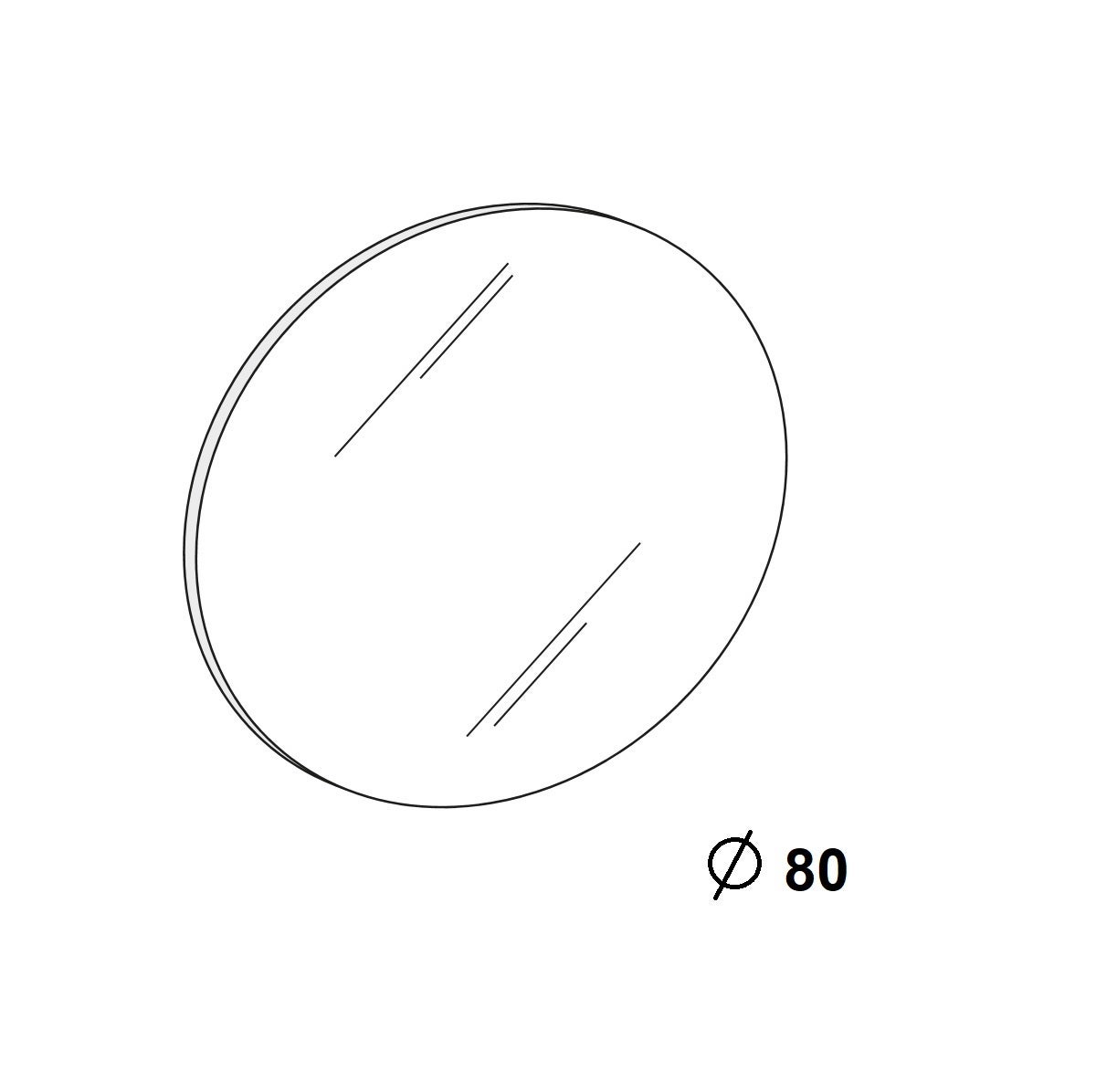 Specchio Tonda 80 cm con Led - 2