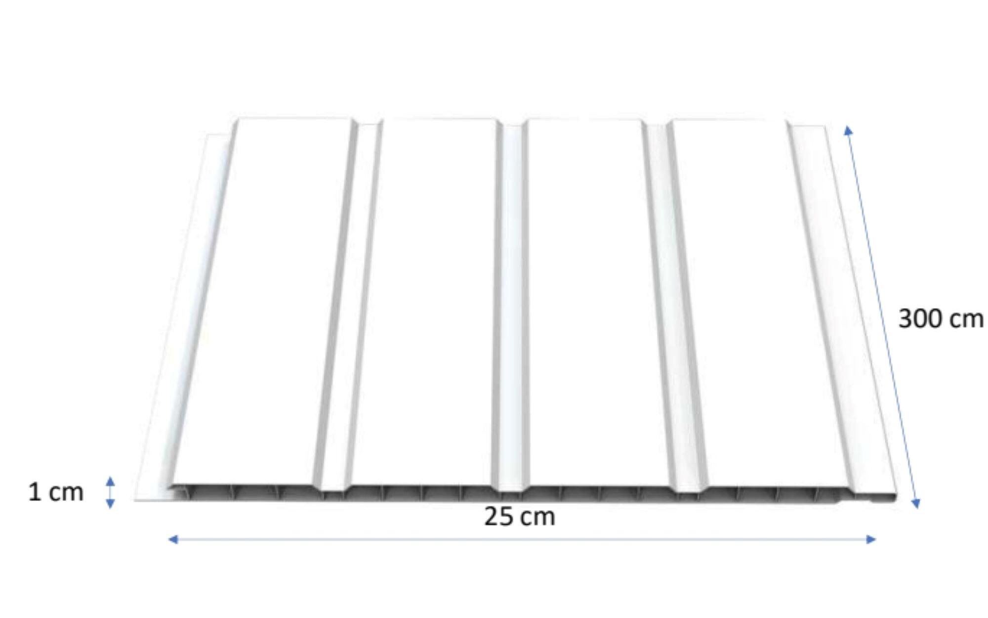 Panel revestimiento alero de 300 x 25 cm x 10 mm blanco - 2