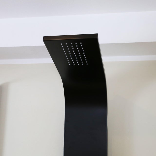 Panneau de douche hydromassant mitigeur mécanique noir Esseblack ESSEBAGNO