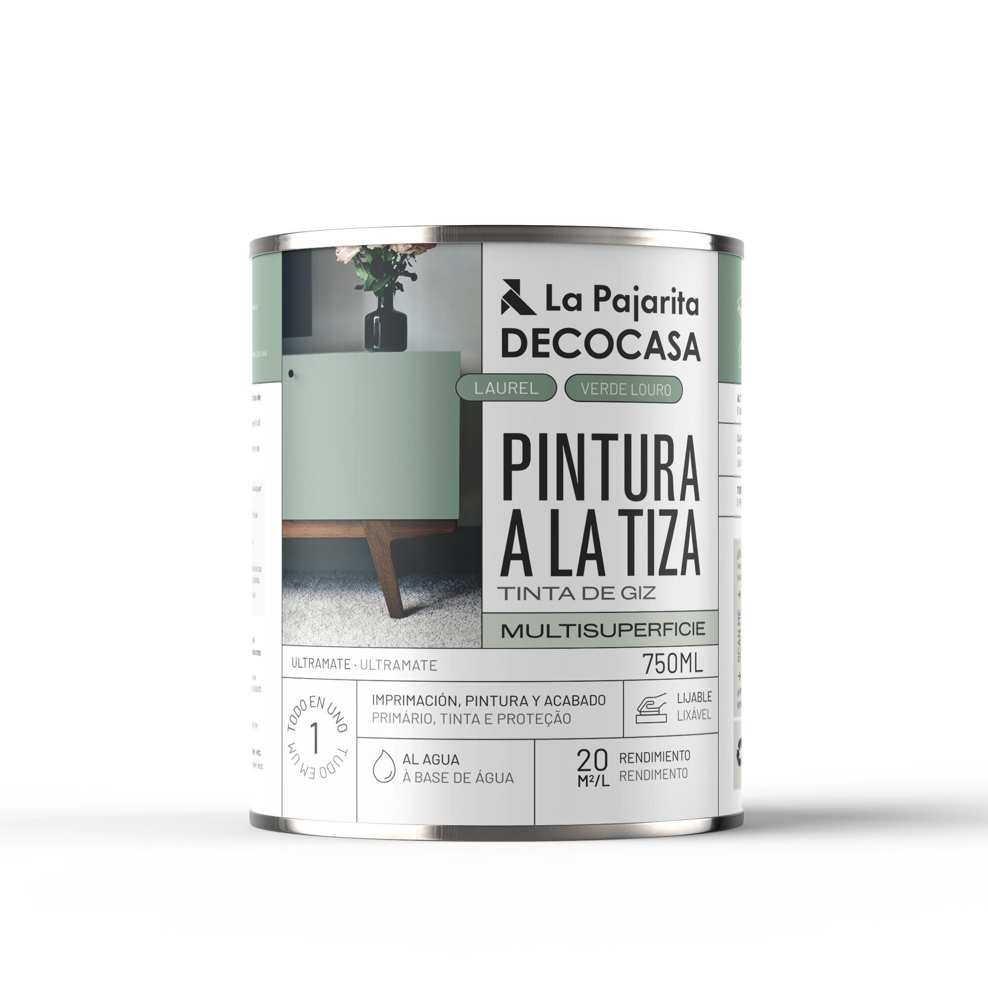 Pintura a la tiza La Pajarita 750ml laurel - 11