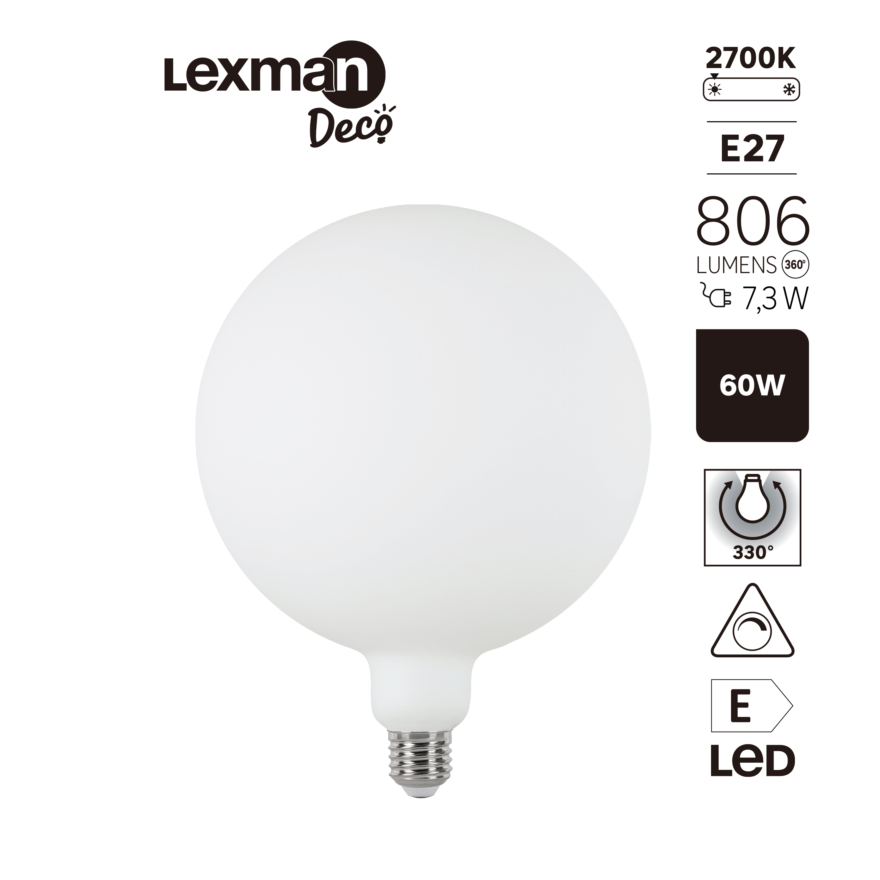 Lâmpada led filamentos G200 806lm 2700k branco Lexman - 6