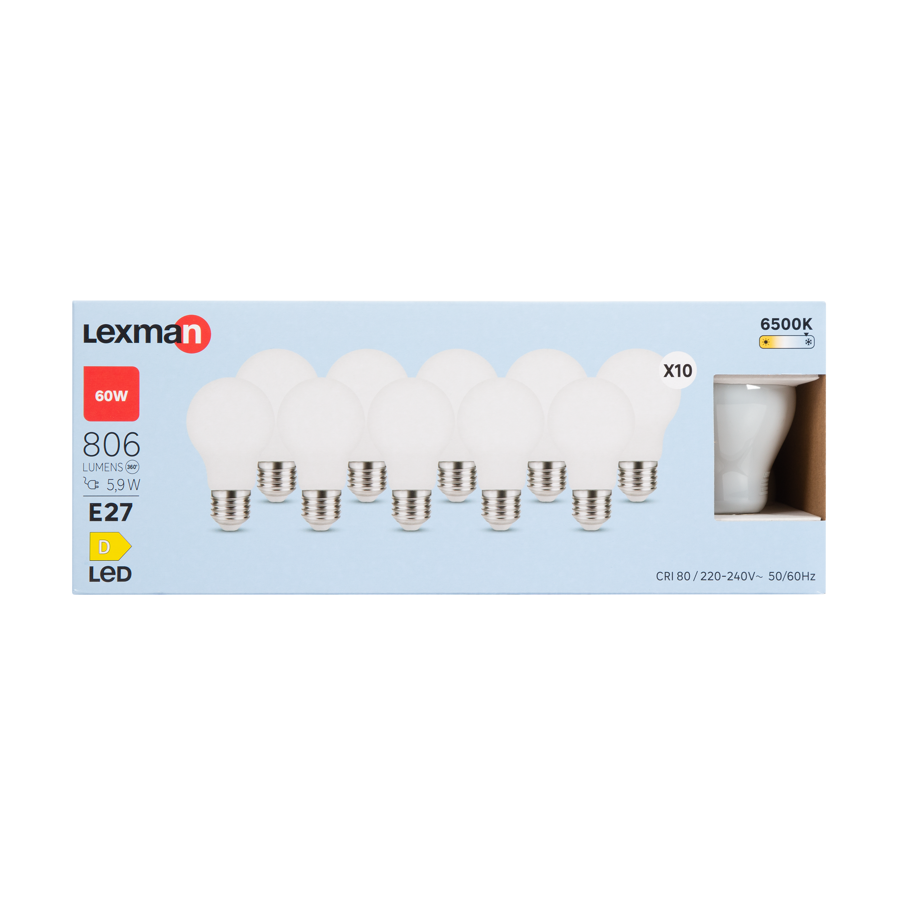 Żarówka LED E27 10 szt. 5,9 W 806 lm Zimna biel Lexman - 5