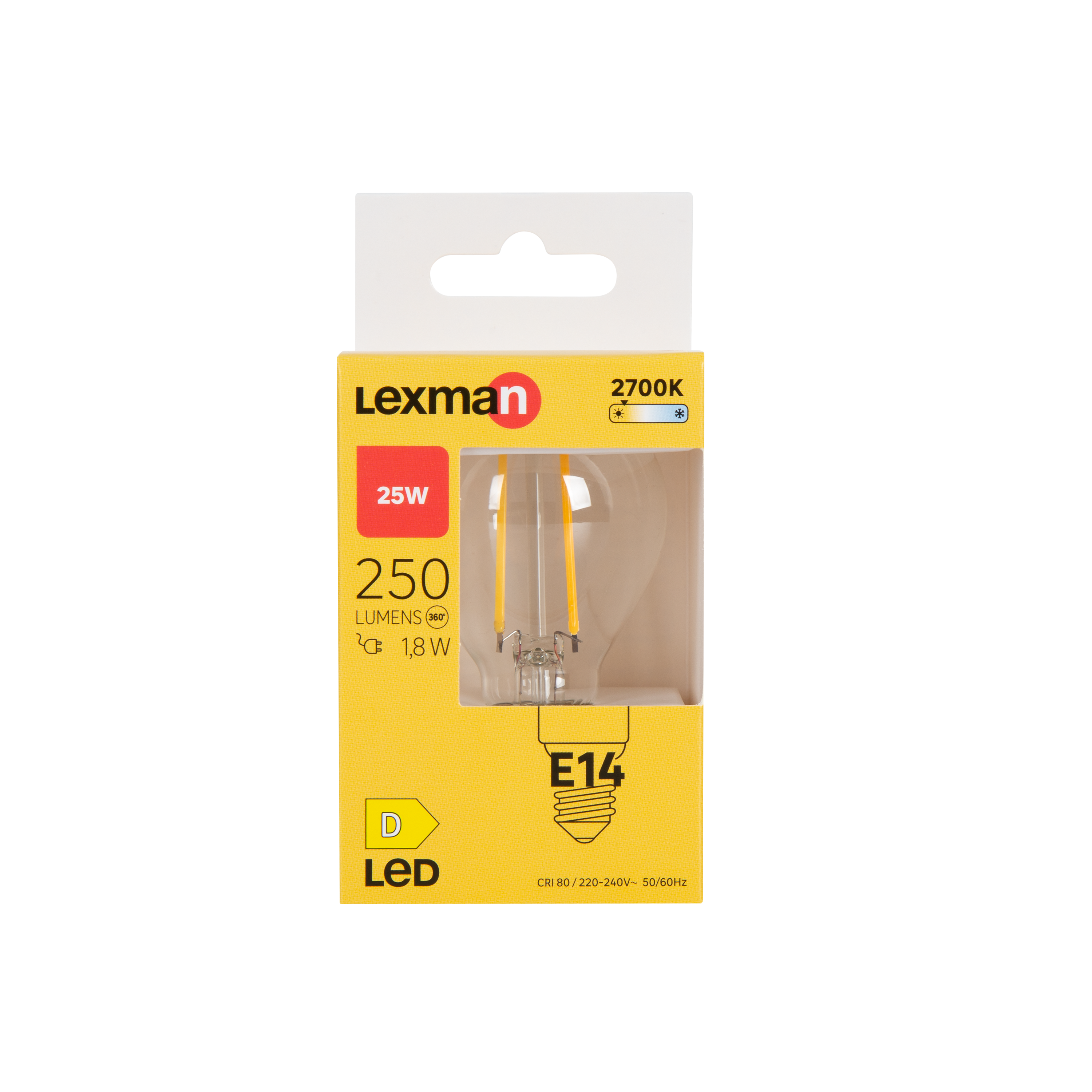 Lâmpada LED filamento G45 E14 250 lm 2700 k Lexman - 5