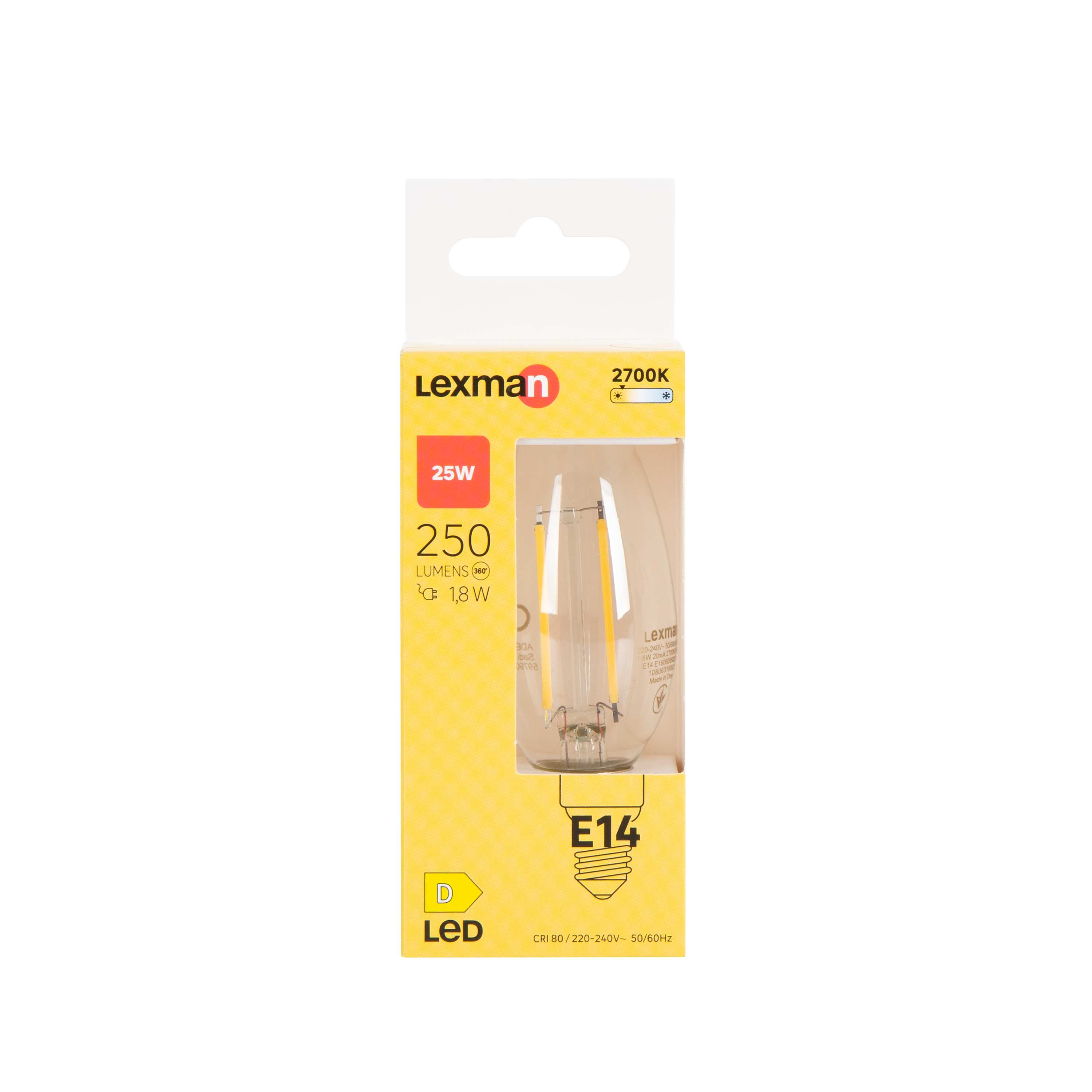 Lâmpada LED filamento C35 E14 250 lm 2700 k Lexman - 6