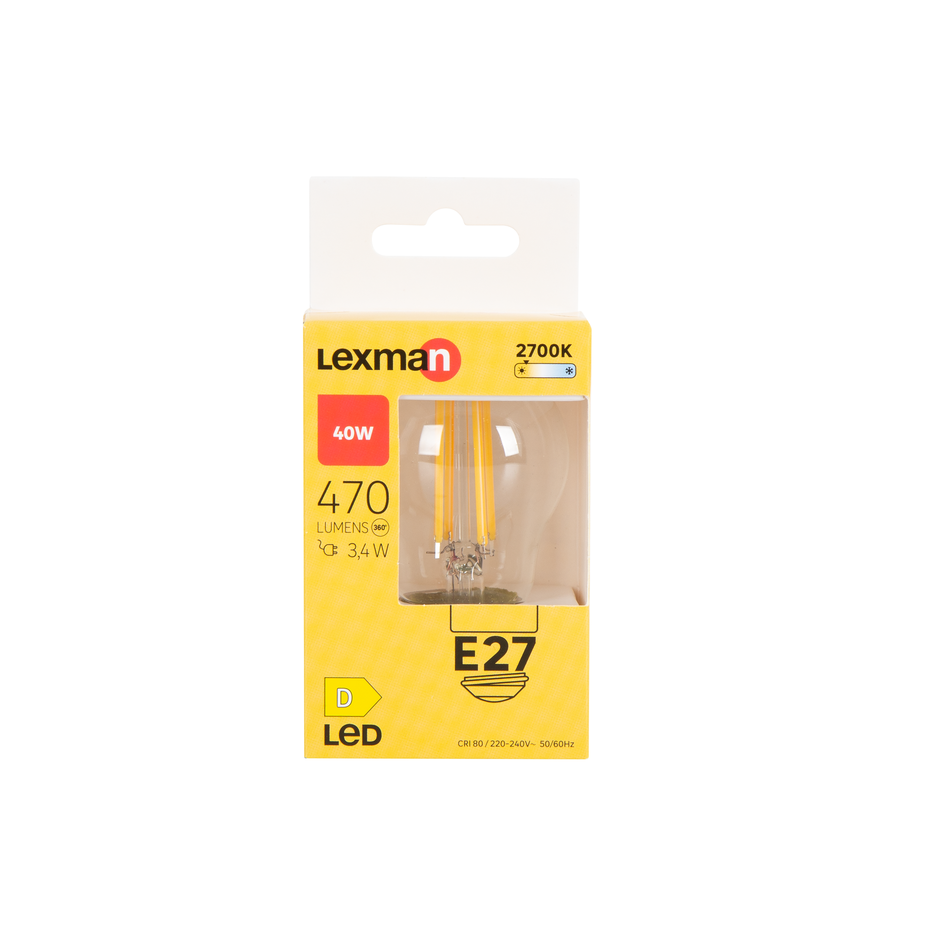 Lâmpada LED filamento G45 E27 470 lm 2700 k Lexman - 8