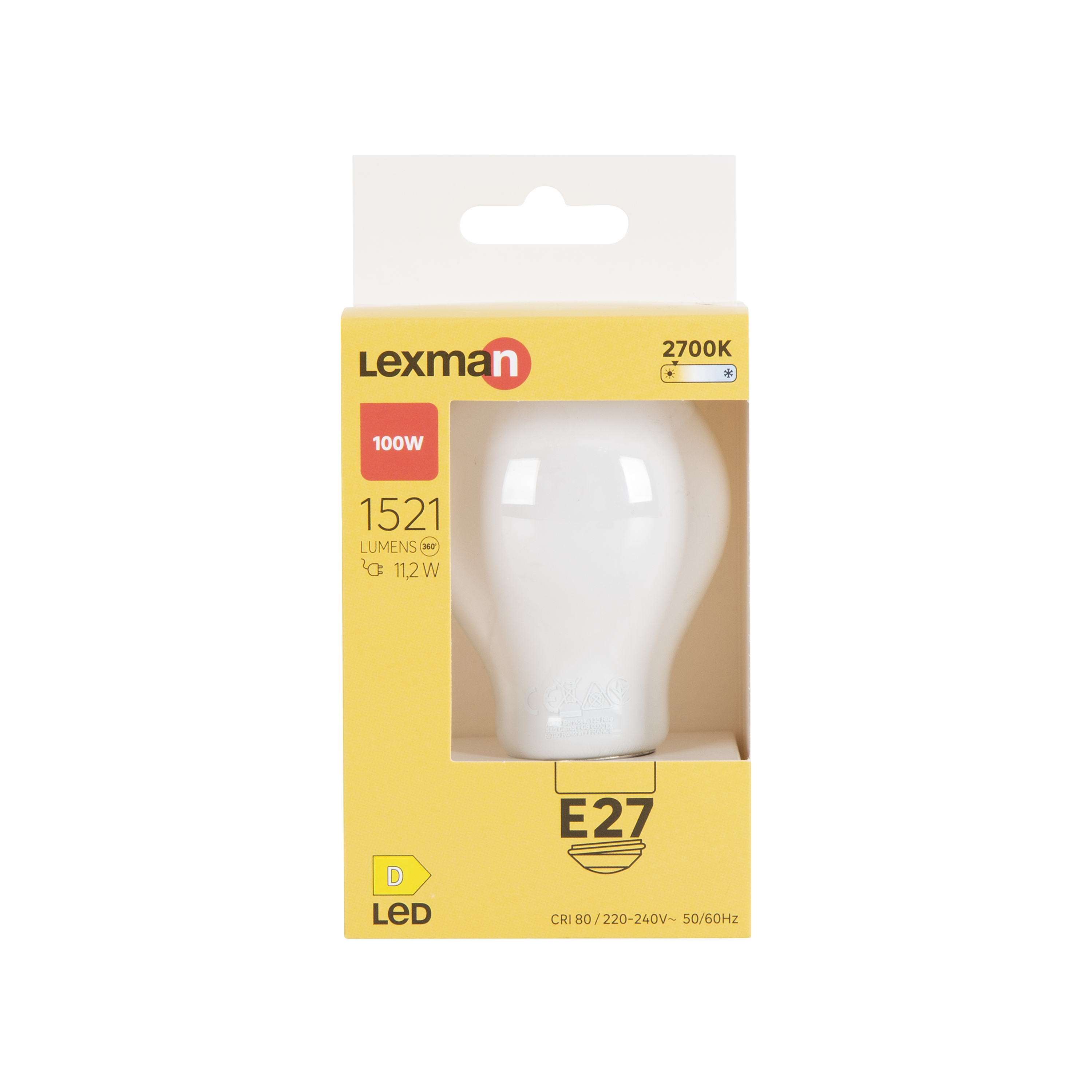 Ampoule led, E27, 1521lm = 11.2W, blanc chaud, LEXMAN - 6