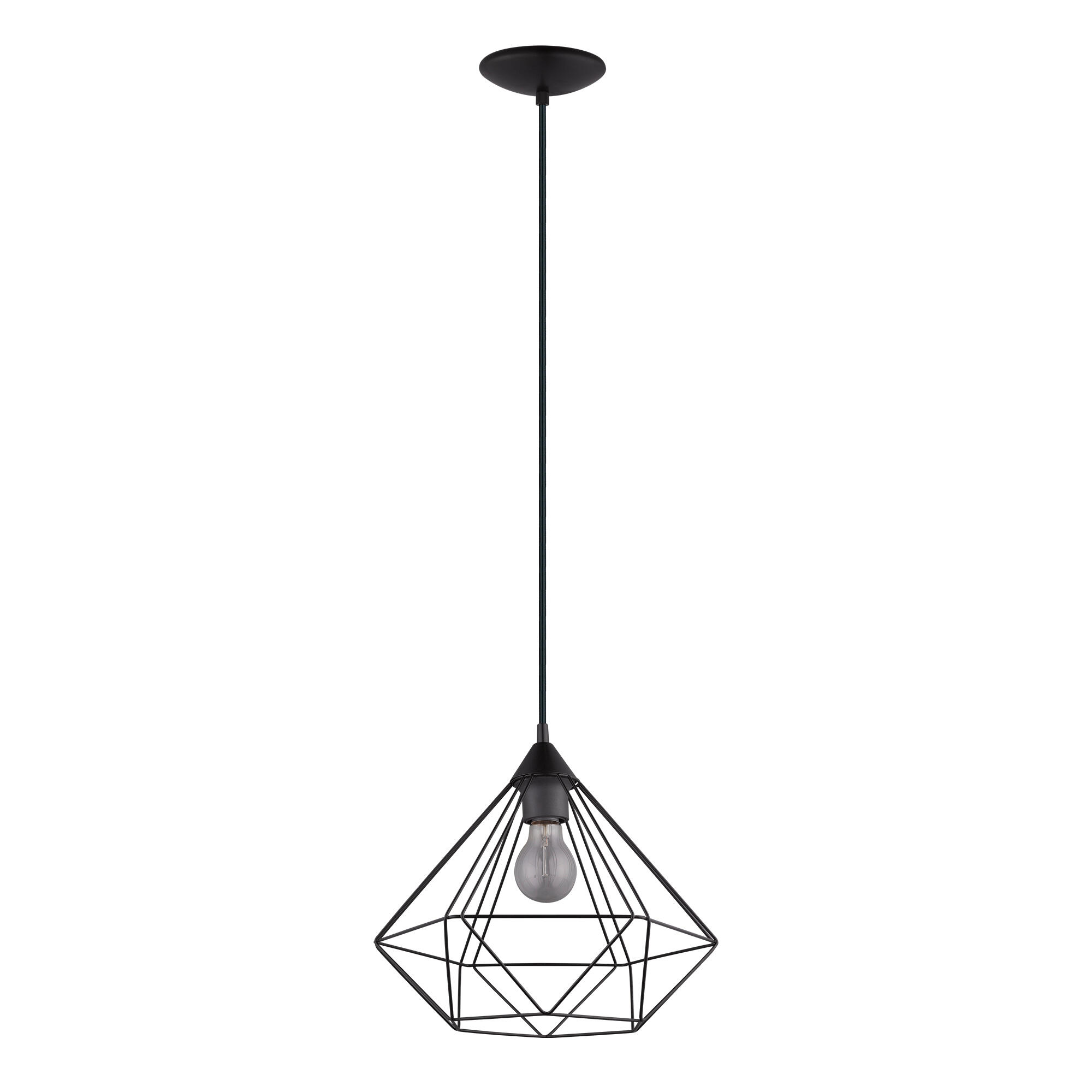 Lámpara de techo colgante de acero negra 32.5 cm Graha INSPIRE 1 luz E27. Altura máxima 110 cm - 5
