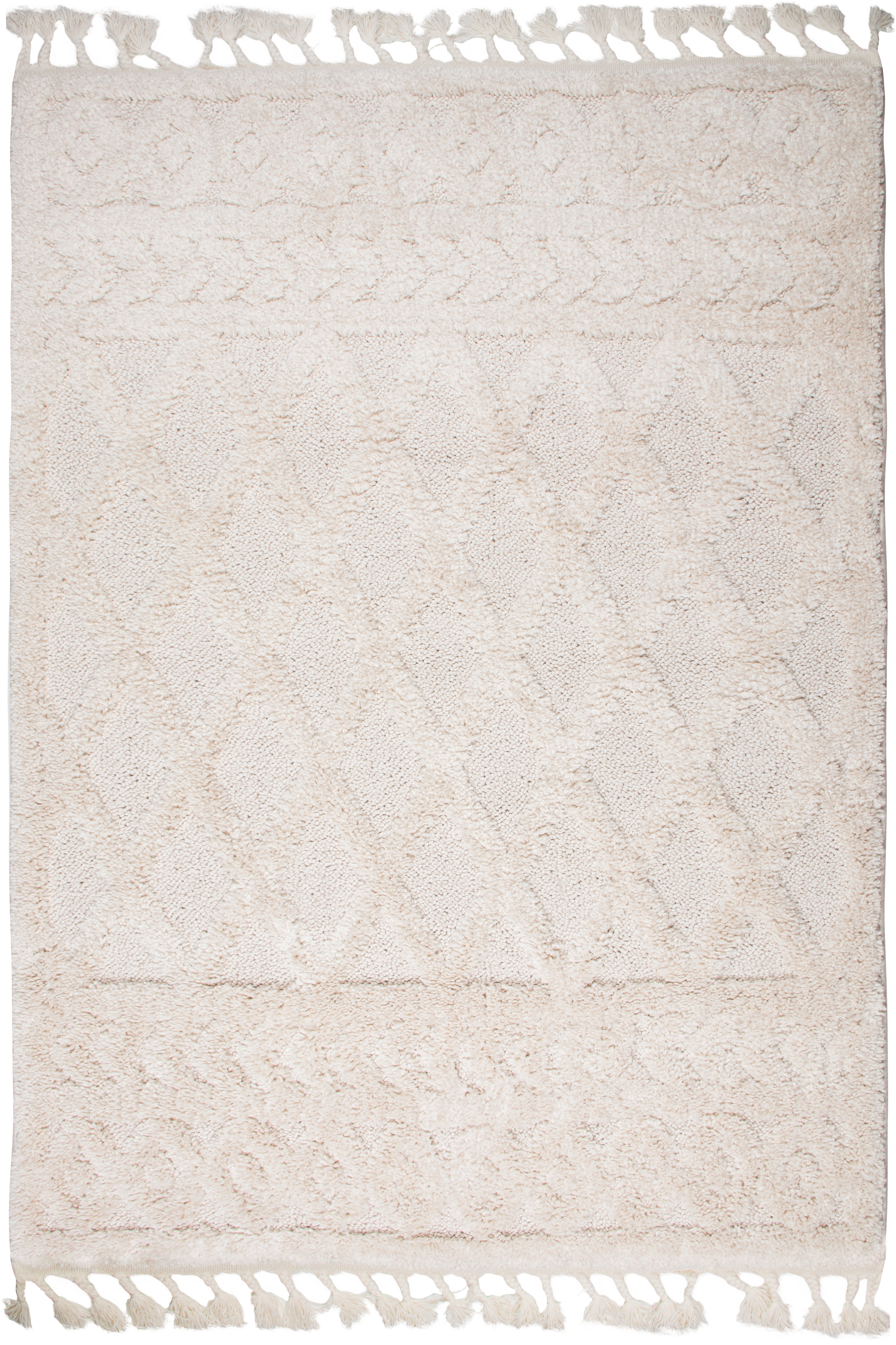 Dywan z frędzlami Cut&amp;Loop Havana 376 beżowy 120 x 170 cm