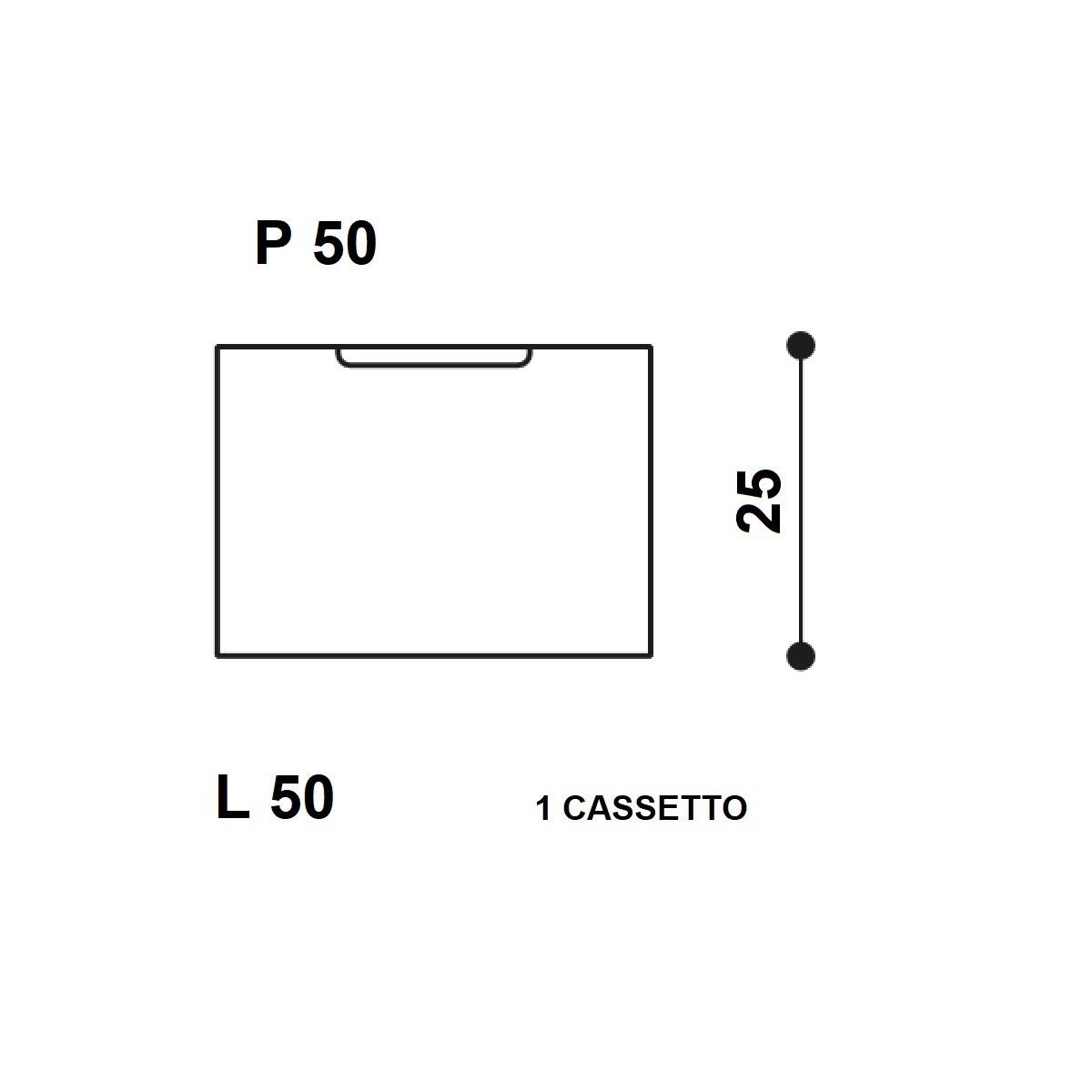 Cassettone per mobile bagno Gola New 1 cassetto P 50 x L 50 x H 25 cm colore su ordinazione - 3