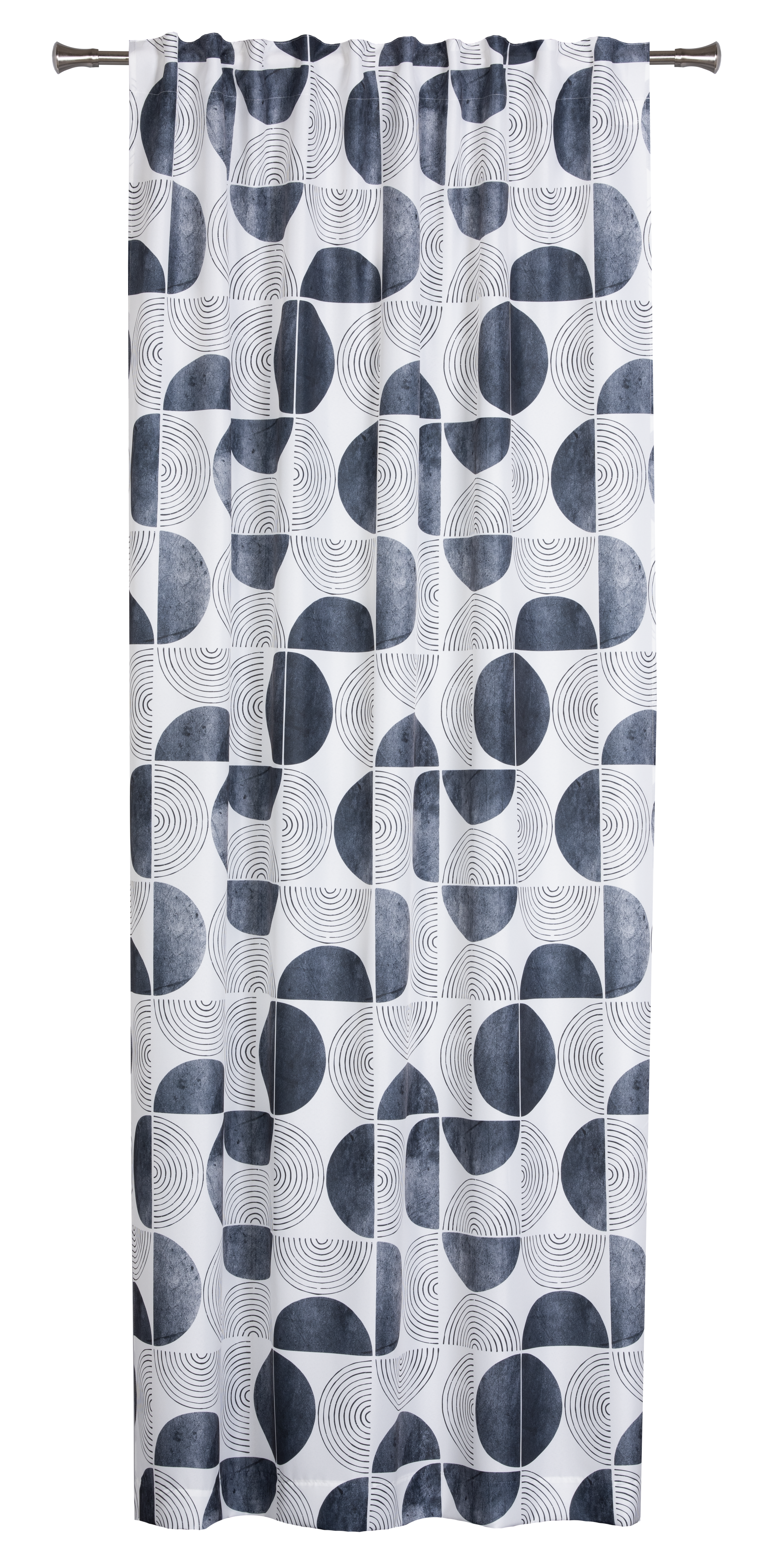 Zasłona Malmo szara 140 x 260 cm na taśmie tunelowej