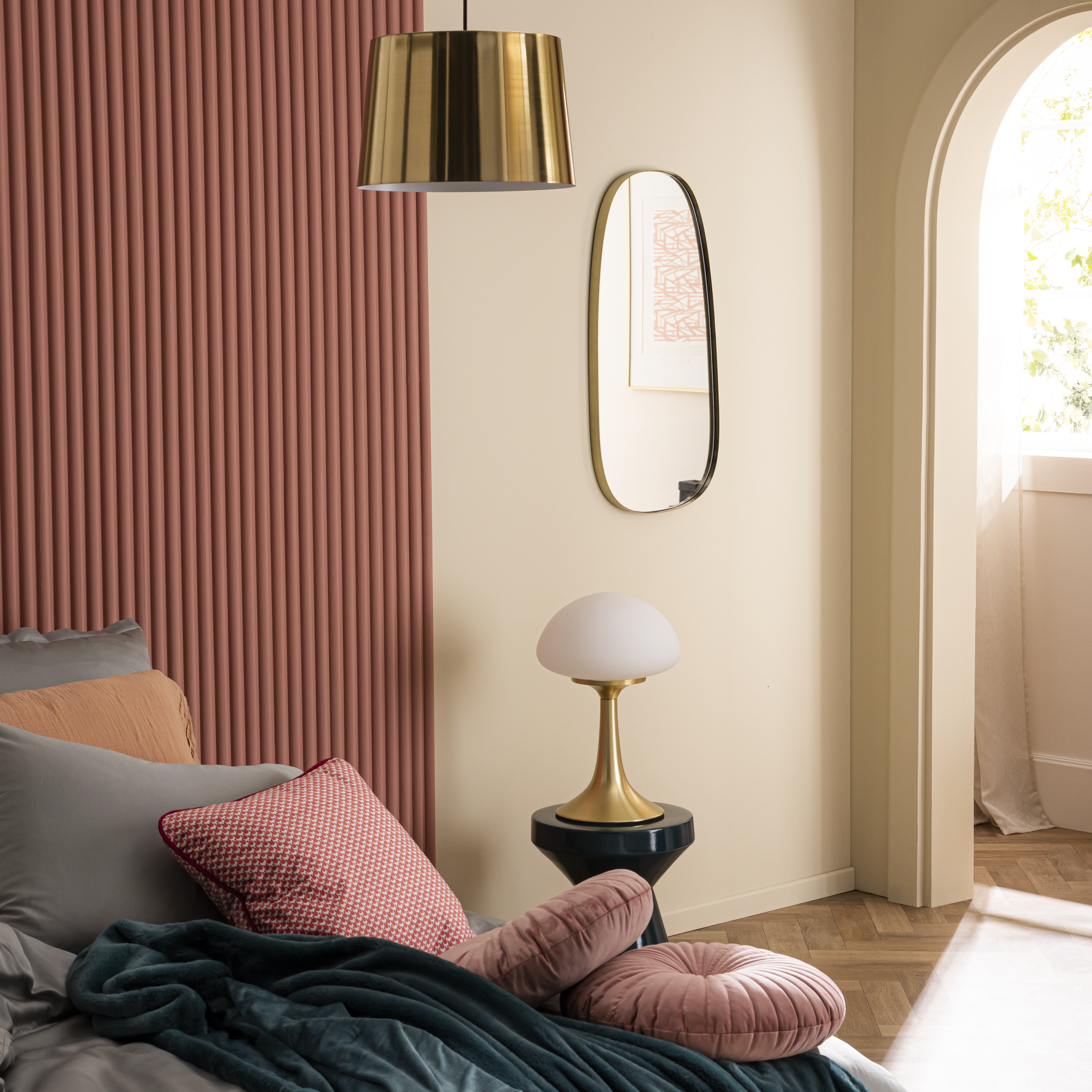 Lampe Kinoko tactile, fer, or, H.46 cm, INSPIRELED - 4