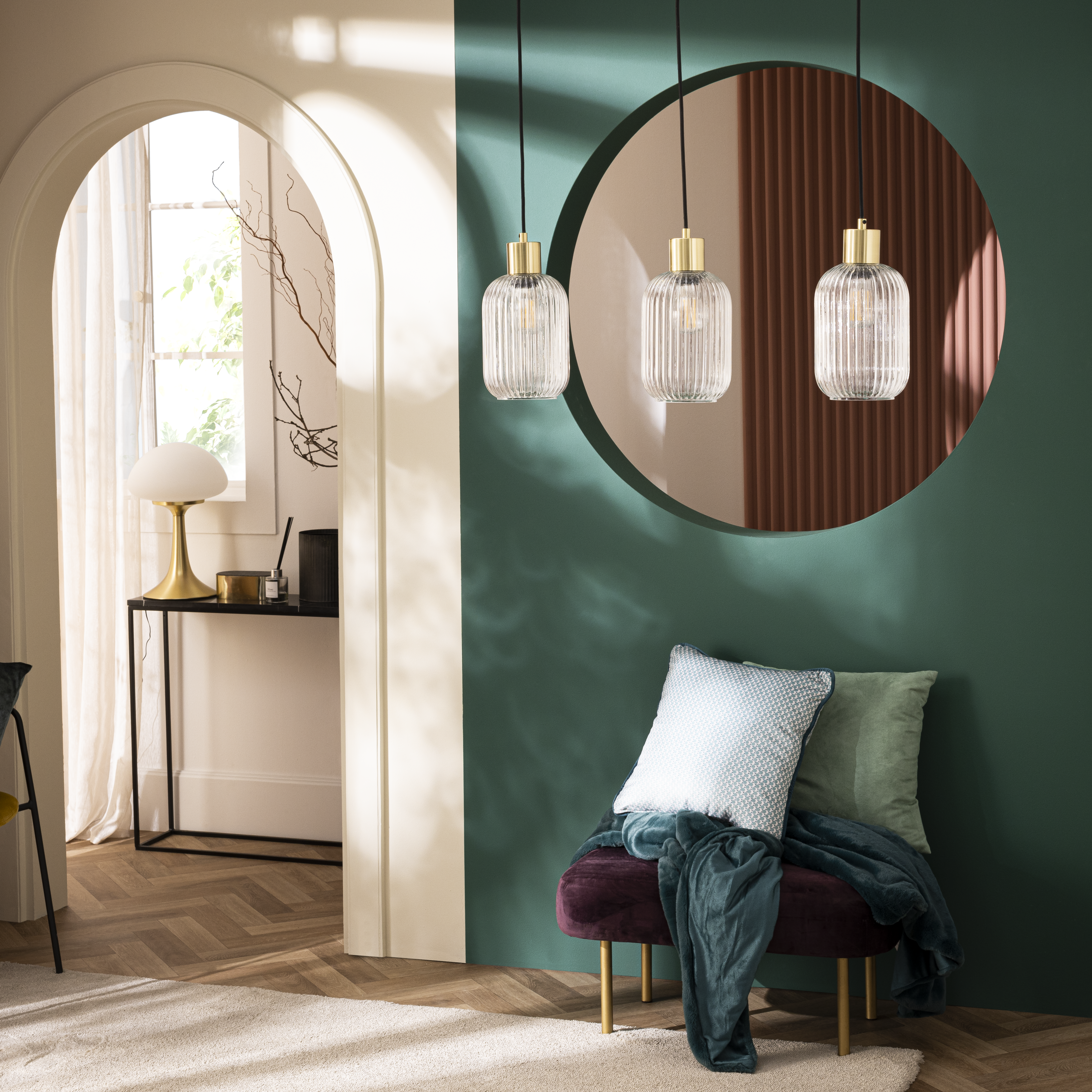 Lampa wisząca Dipsy szkło 3 x E27 Inspire - 7