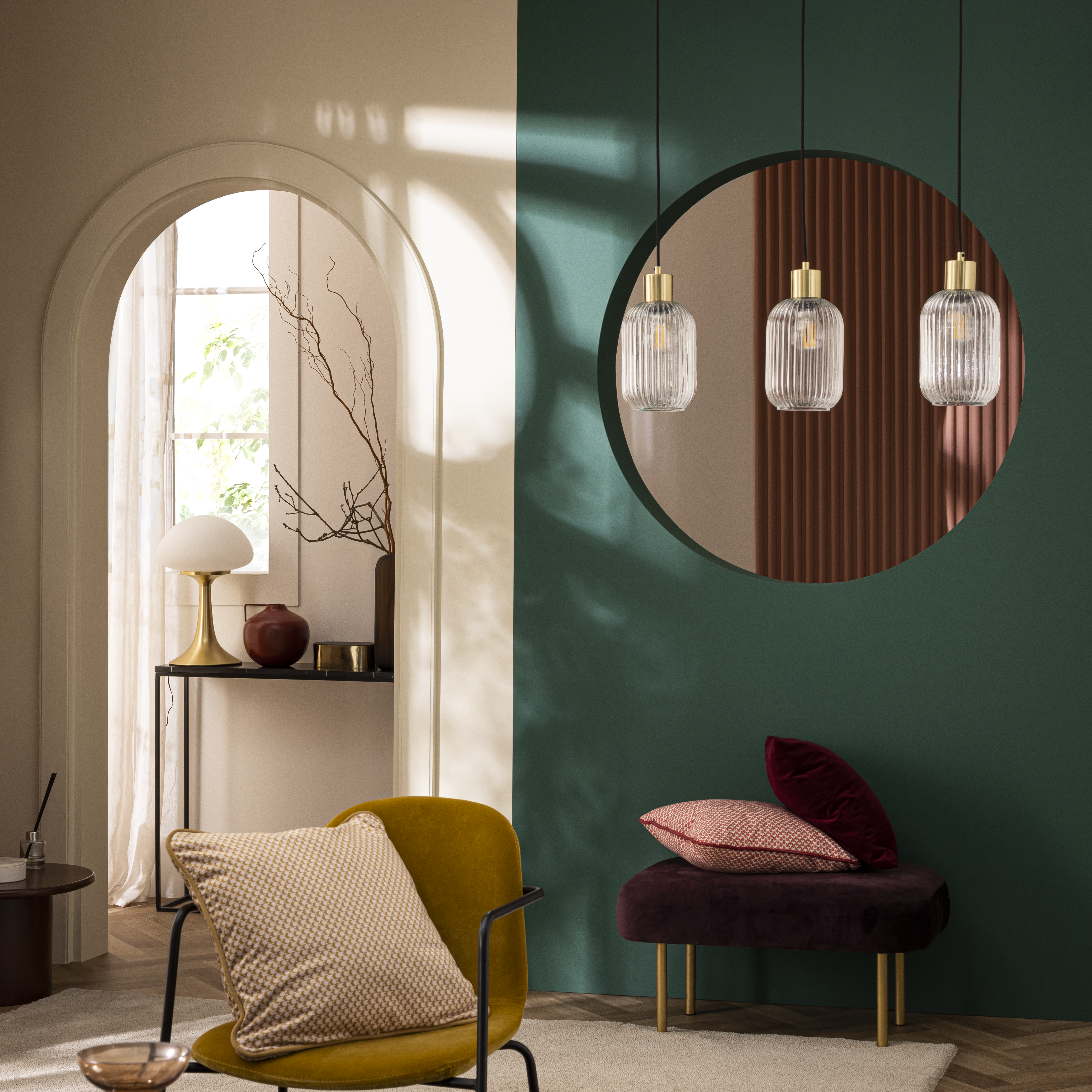 Lampa wisząca Dipsy szkło 3 x E27 Inspire - 6