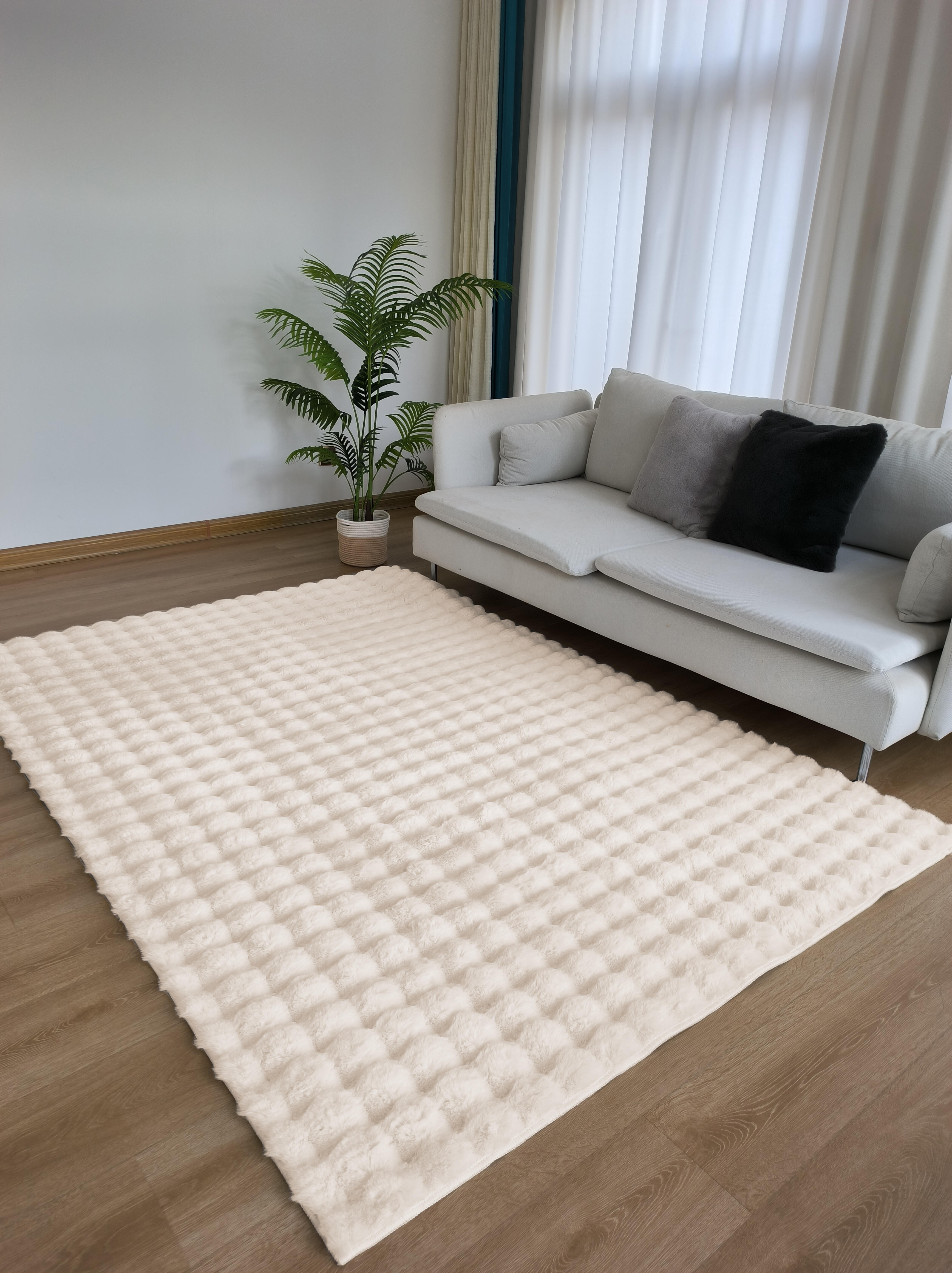 Tappeto Lop crema, L 160 x L 120 cm - 2