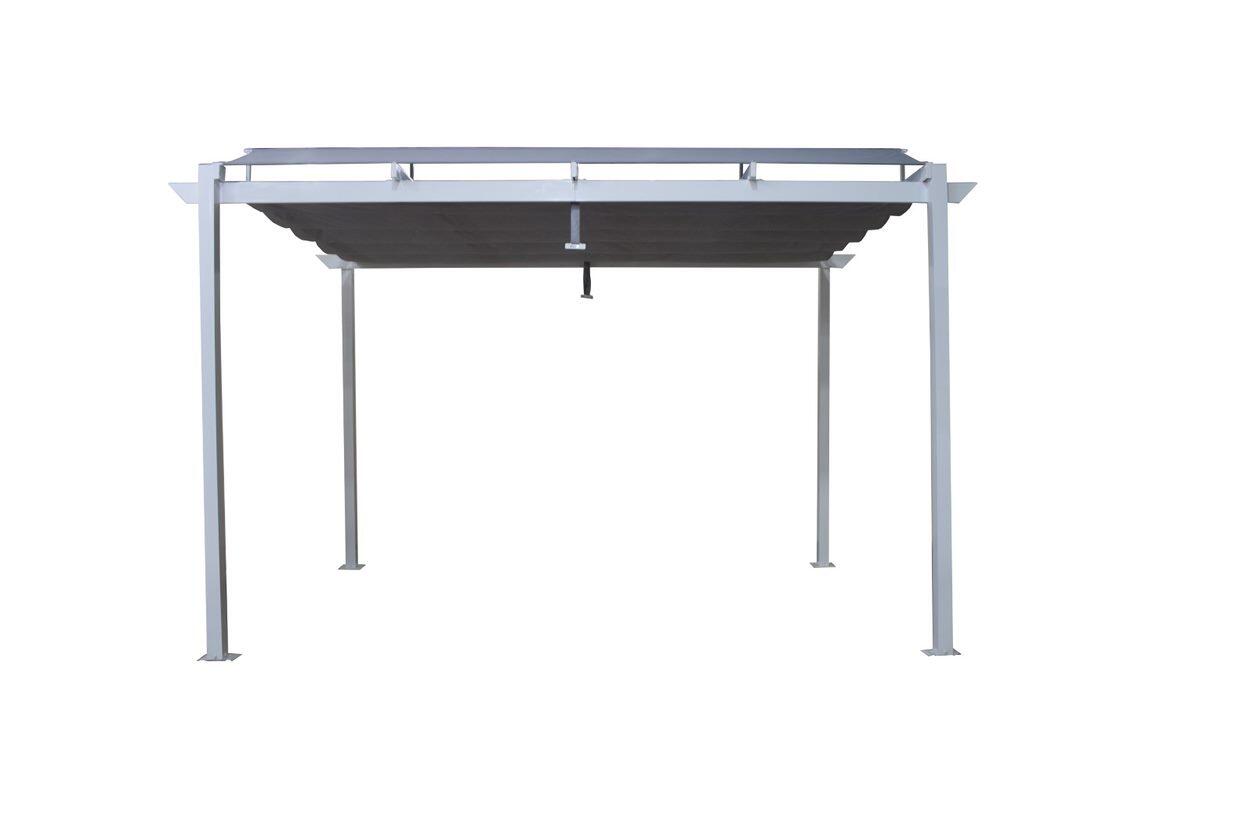 Pérgola de aluminio con toldo NATERIAL Omega de 285 x 400 cm blanco - 11