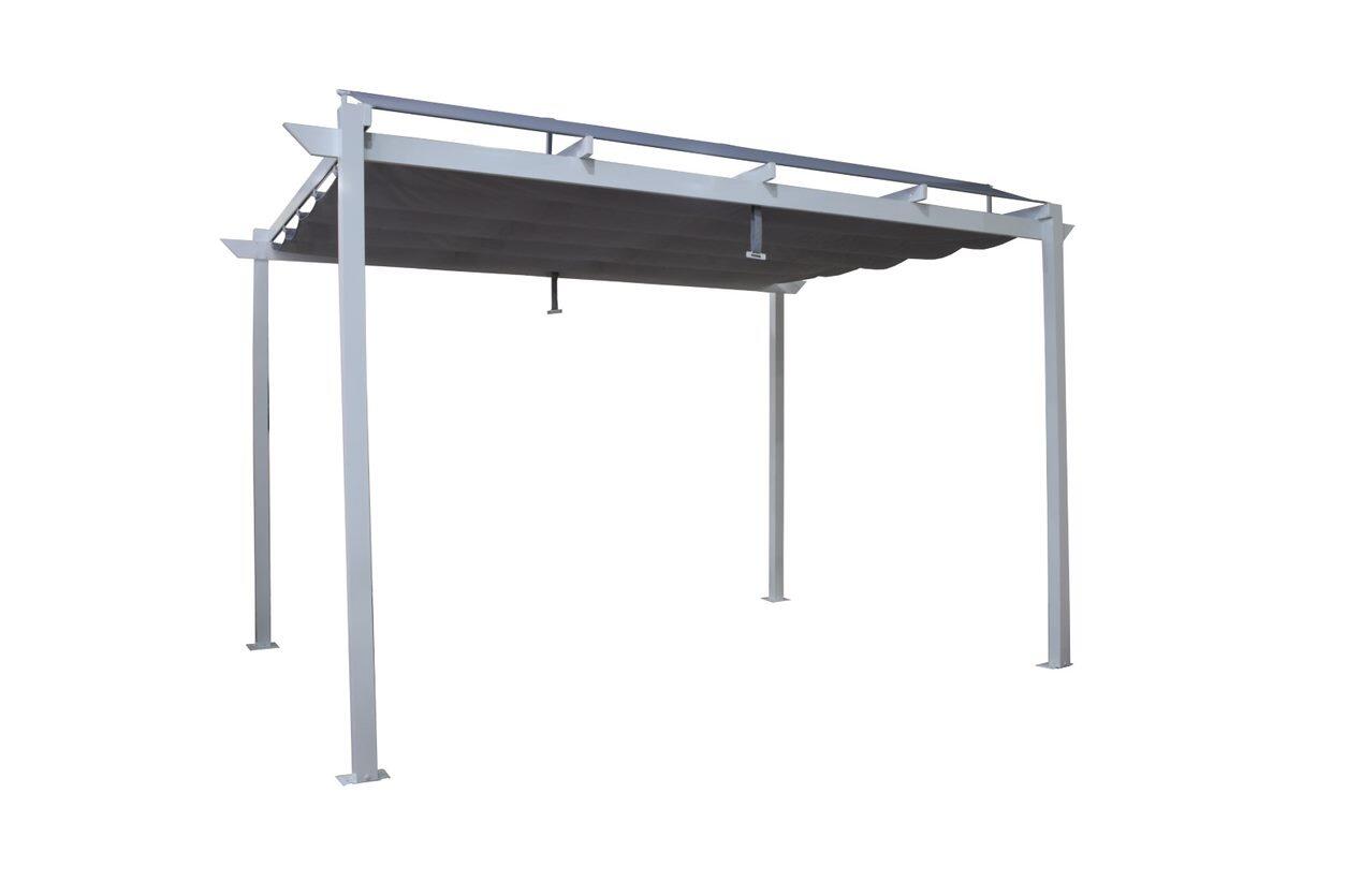 Pérgola de aluminio con toldo NATERIAL Omega de 285 x 400 cm blanco - 10