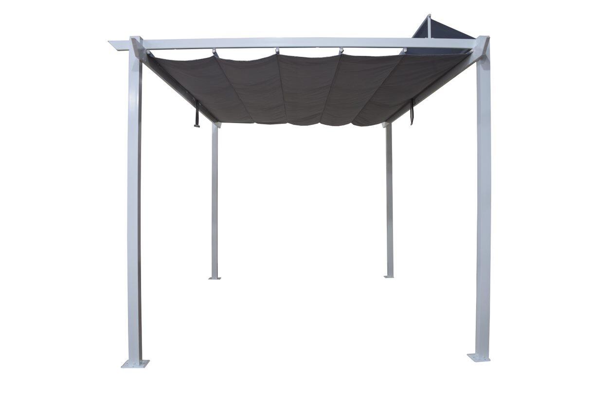 Pérgola de aluminio con toldo NATERIAL Omega de 285 x 400 cm blanco - 5