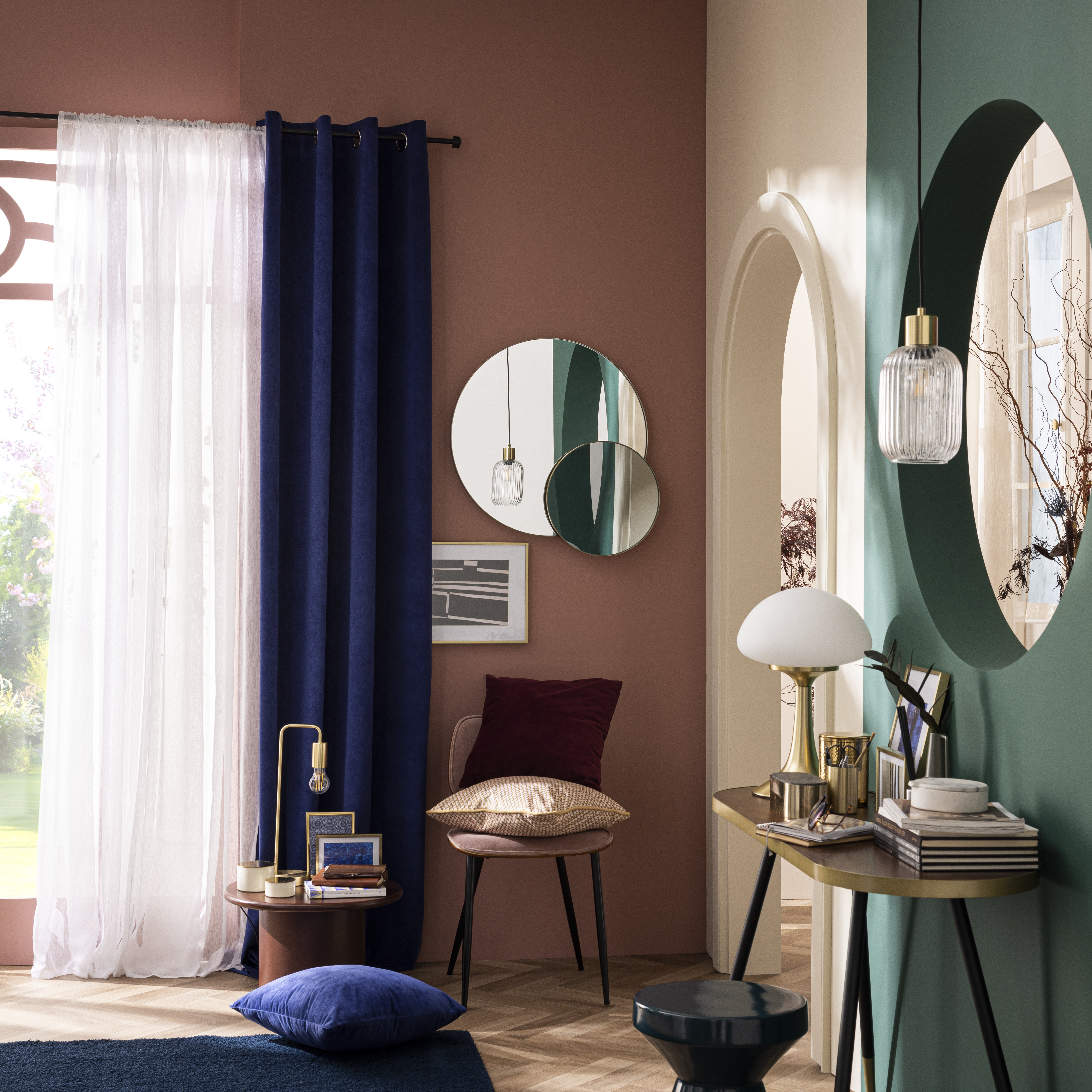 Lampa wisząca Dipsy szkło E27 szer. 14 cm Inspire - 8