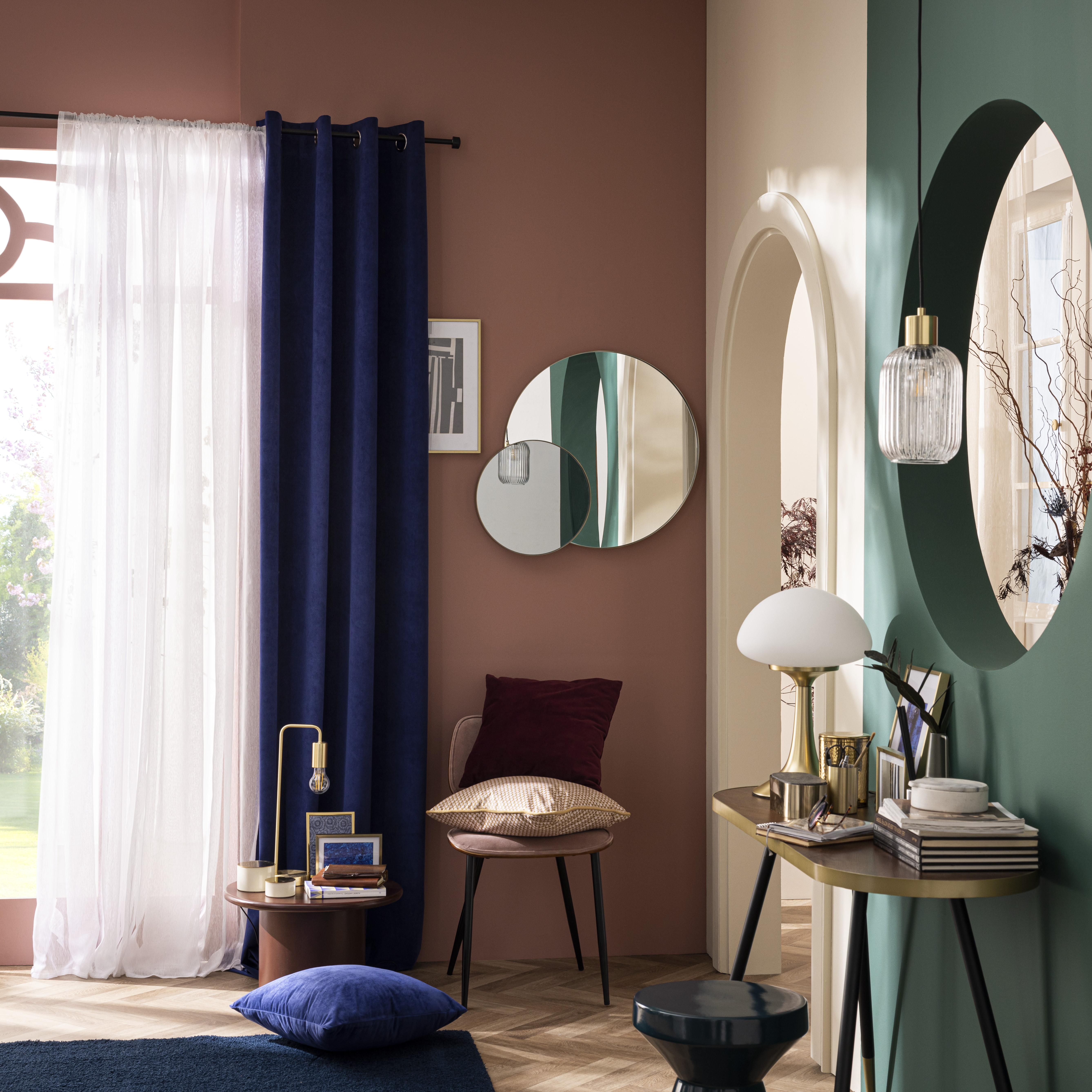 Lampa wisząca Dipsy szkło E27 szer. 14 cm Inspire - 5