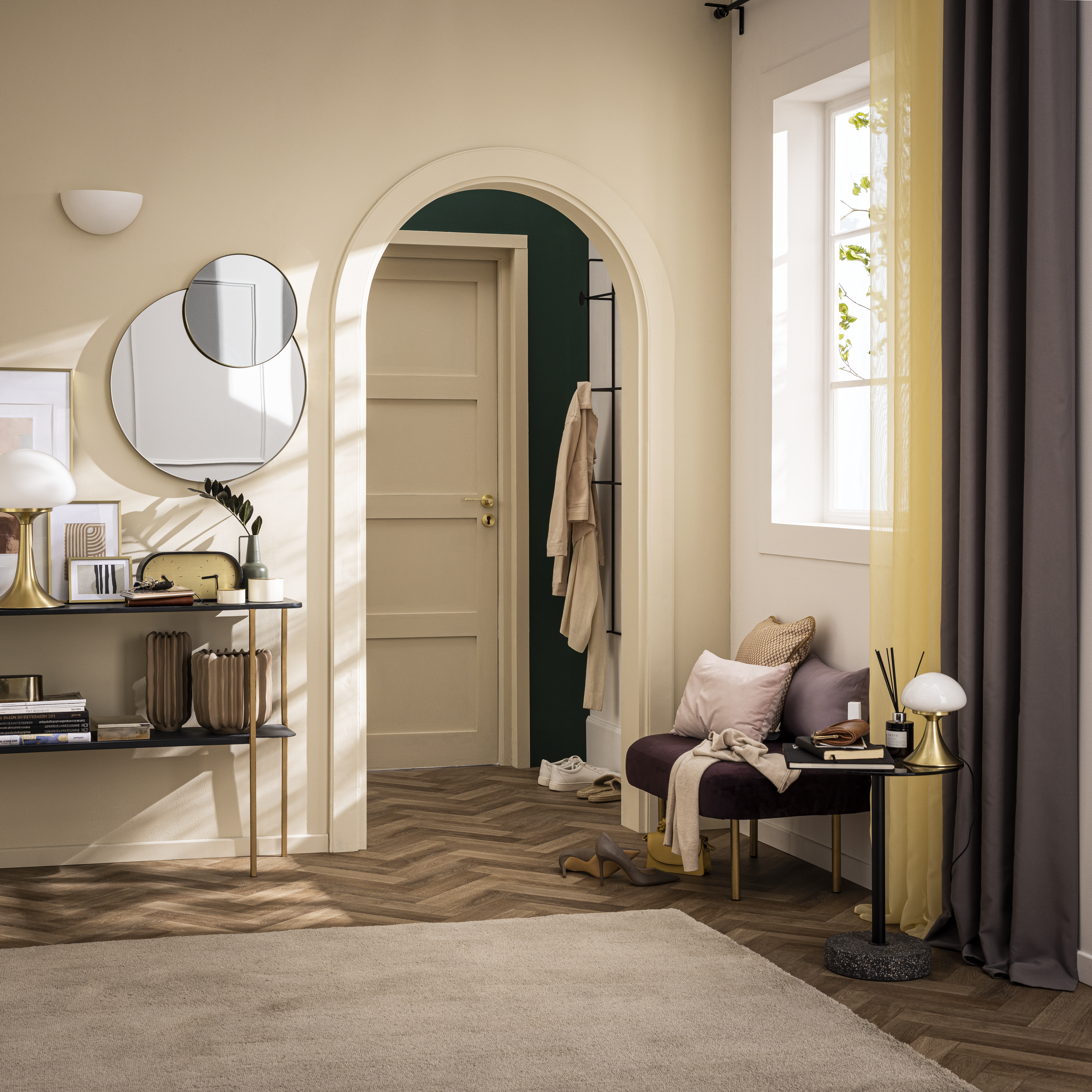 Puxador de porta roseta alumínio dourado escovado mate Inspire Birdie - 9