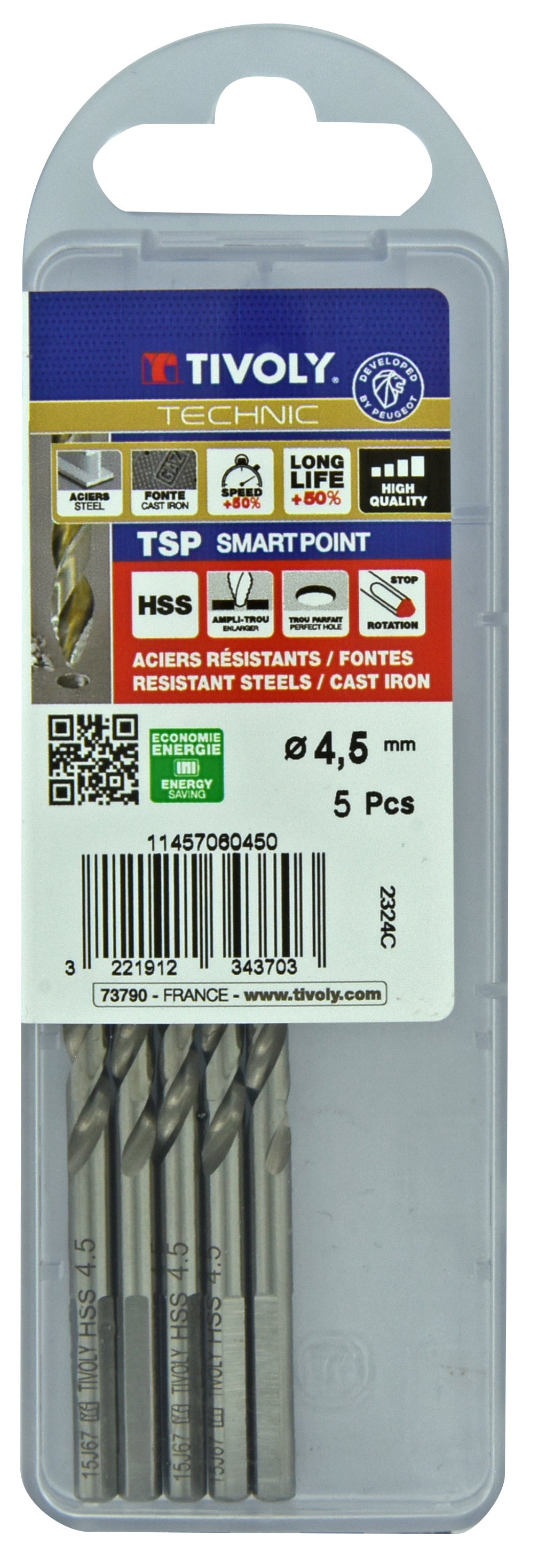 Tivoly Lot De 5 Forets SDS+ Simple Goujure 110 Mm – Percez Le Béton Sans Effort !