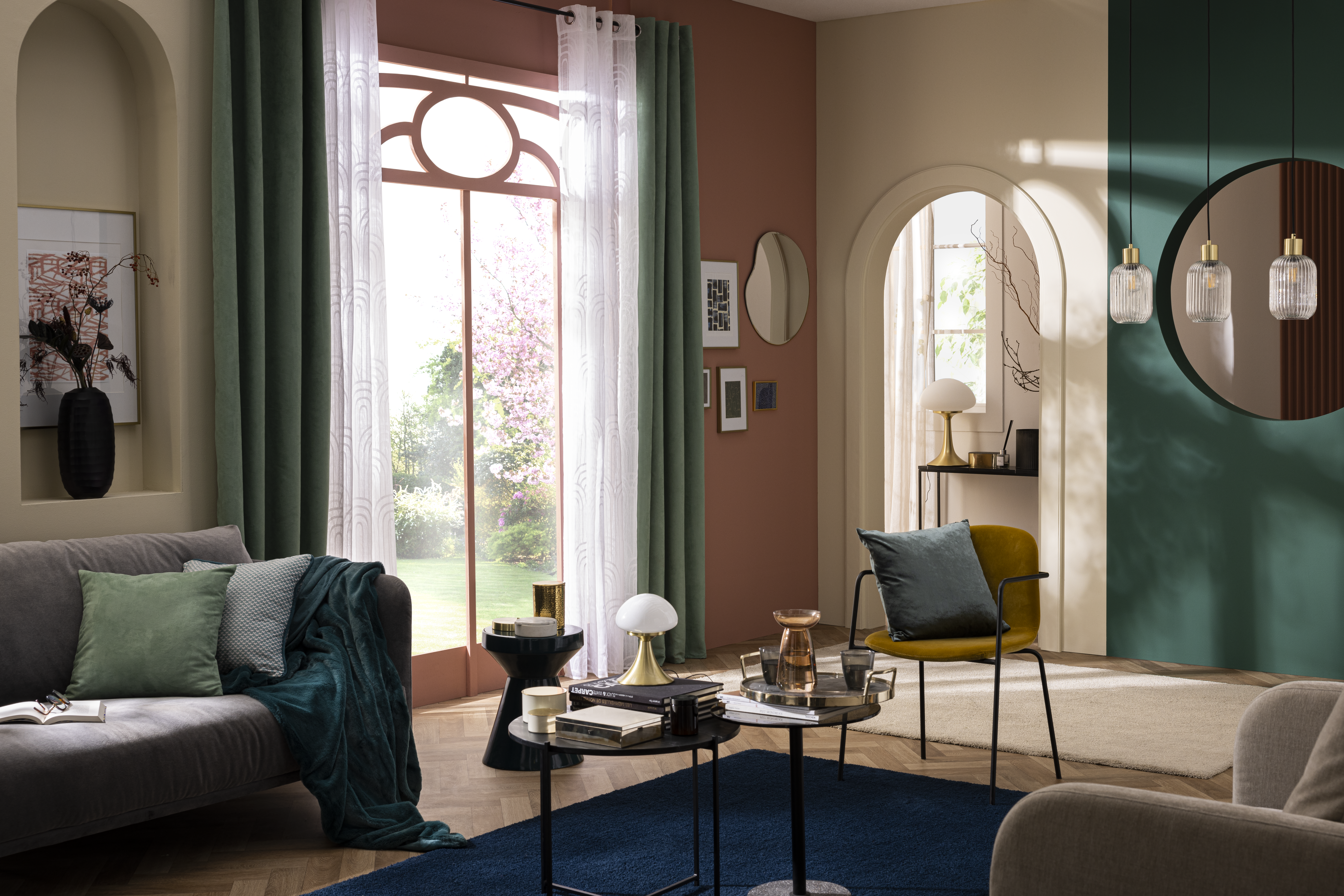 Lampa wisząca Dipsy szkło 3 x E27 Inspire - 4