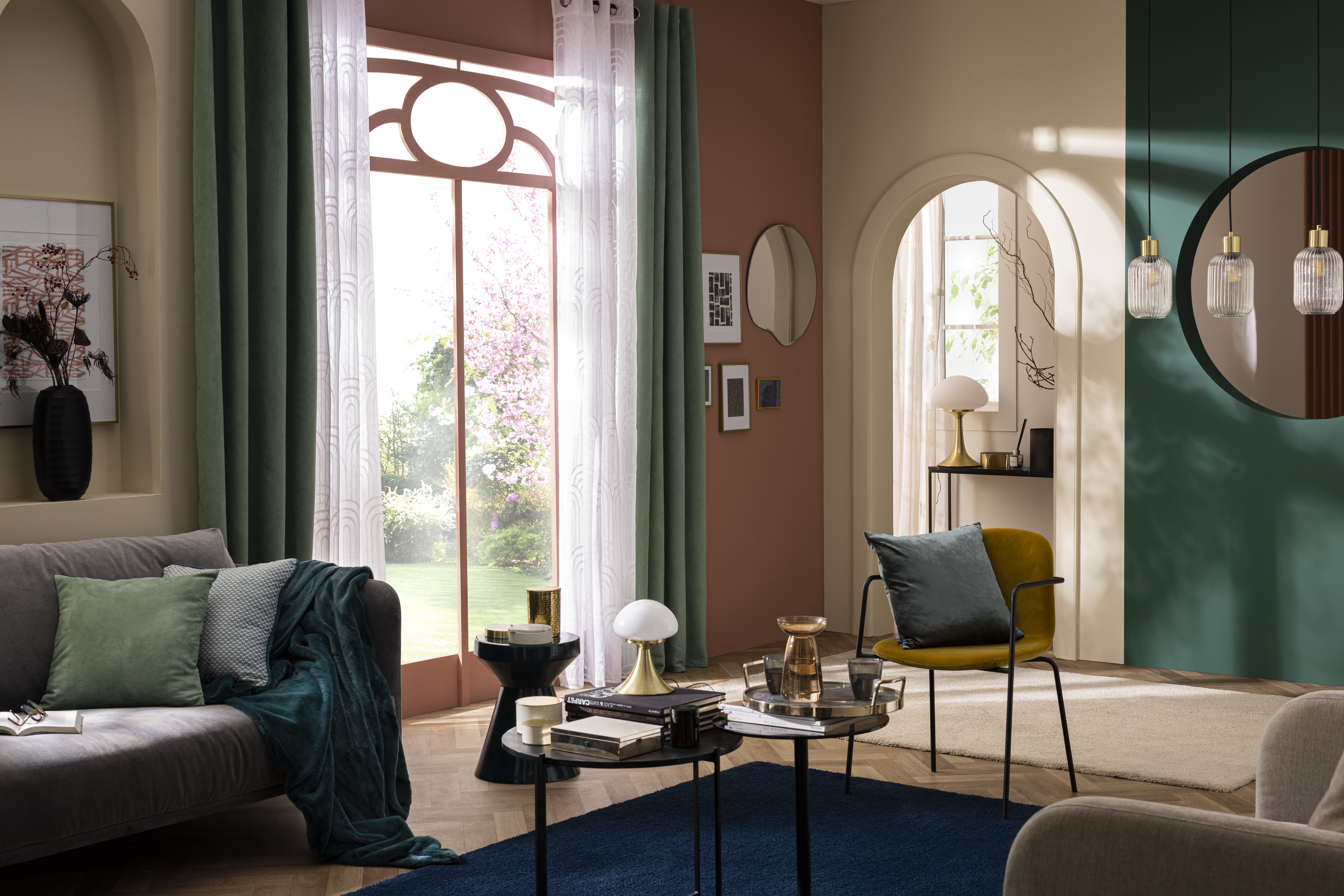 Lampa wisząca Dipsy szkło 3 x E27 Inspire - 3