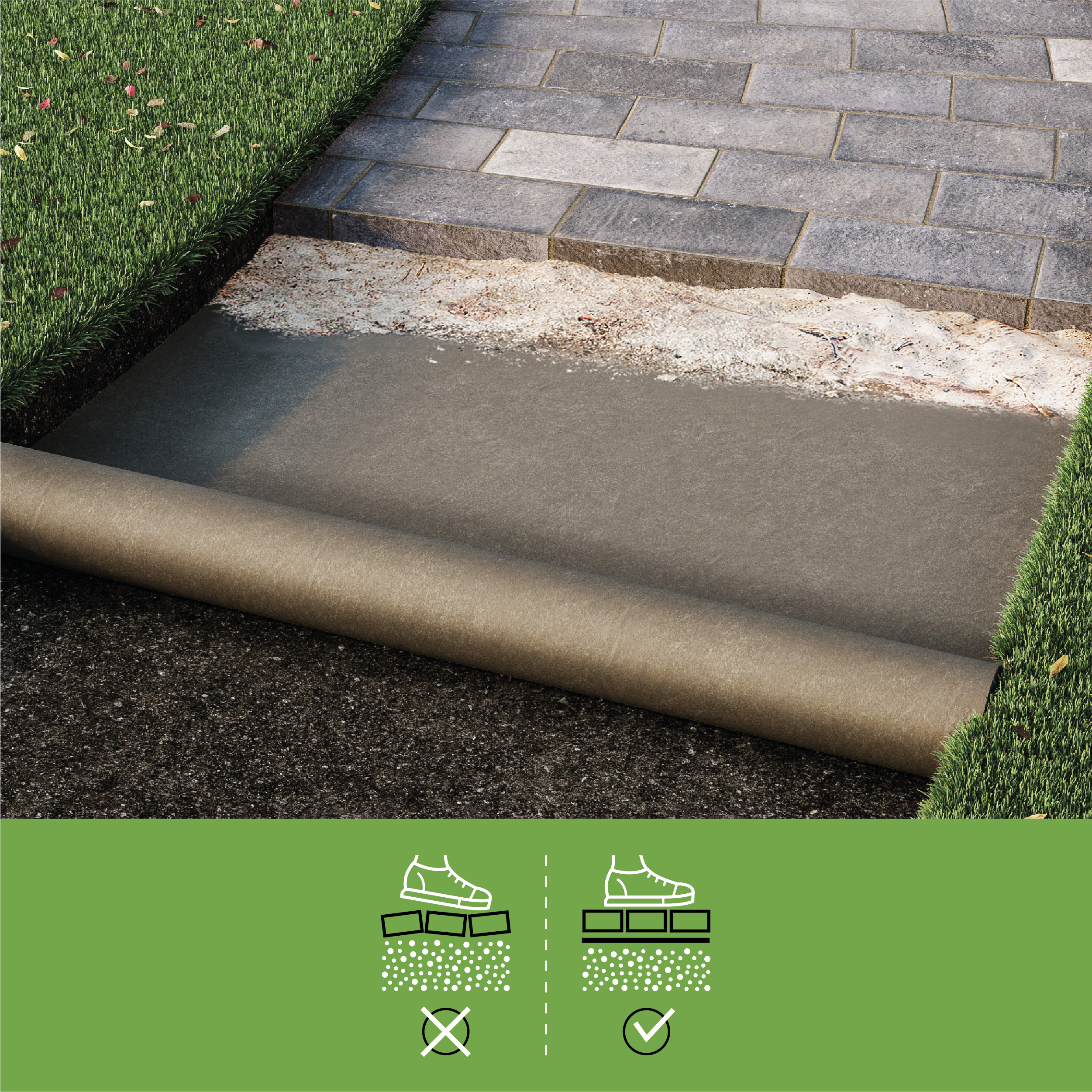 Géotextile AXTON, gris 100g/m², 2x10m - 3