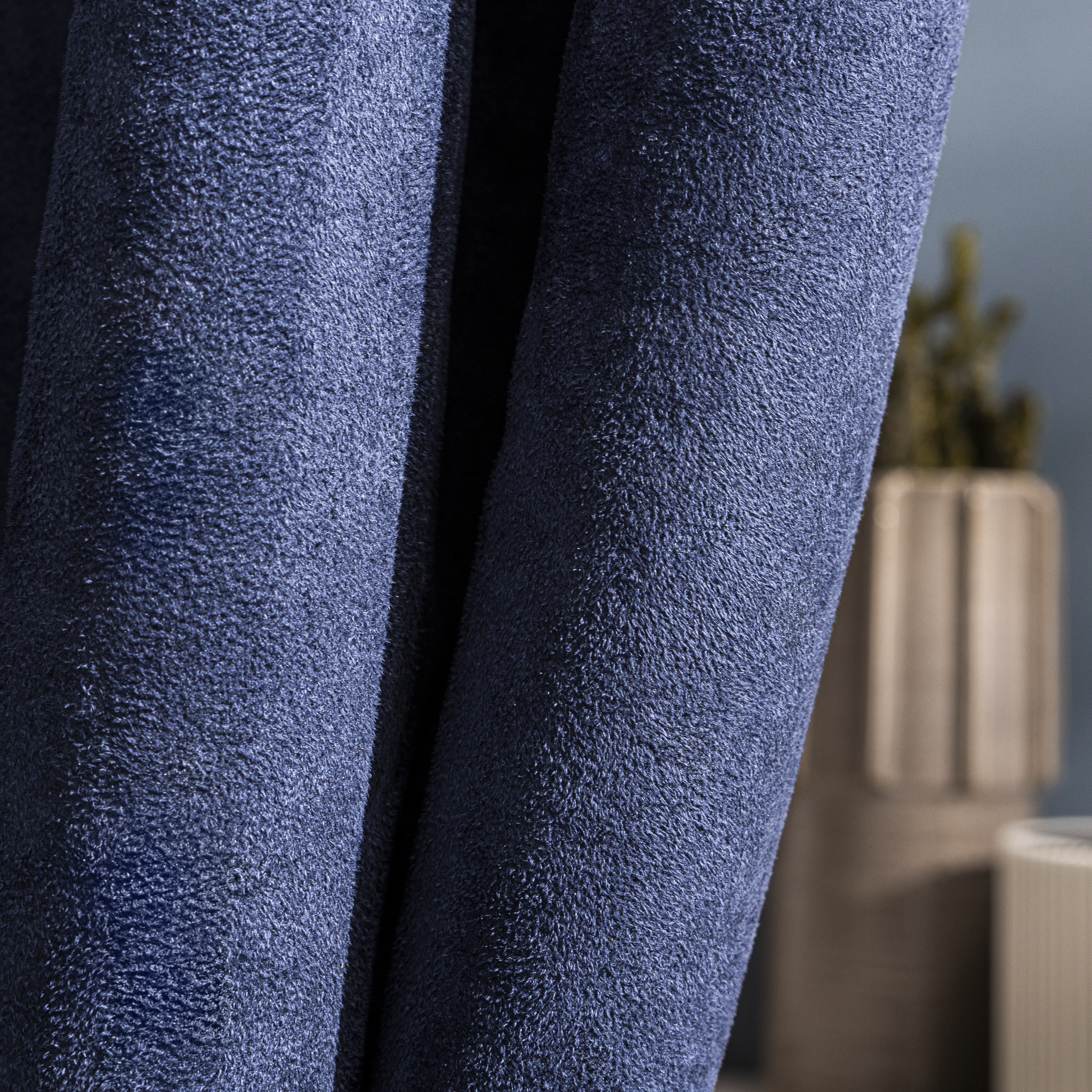 Cortina  ollaos New Manchester  INSPIRE liso azul nemo de 140x280cm - 4