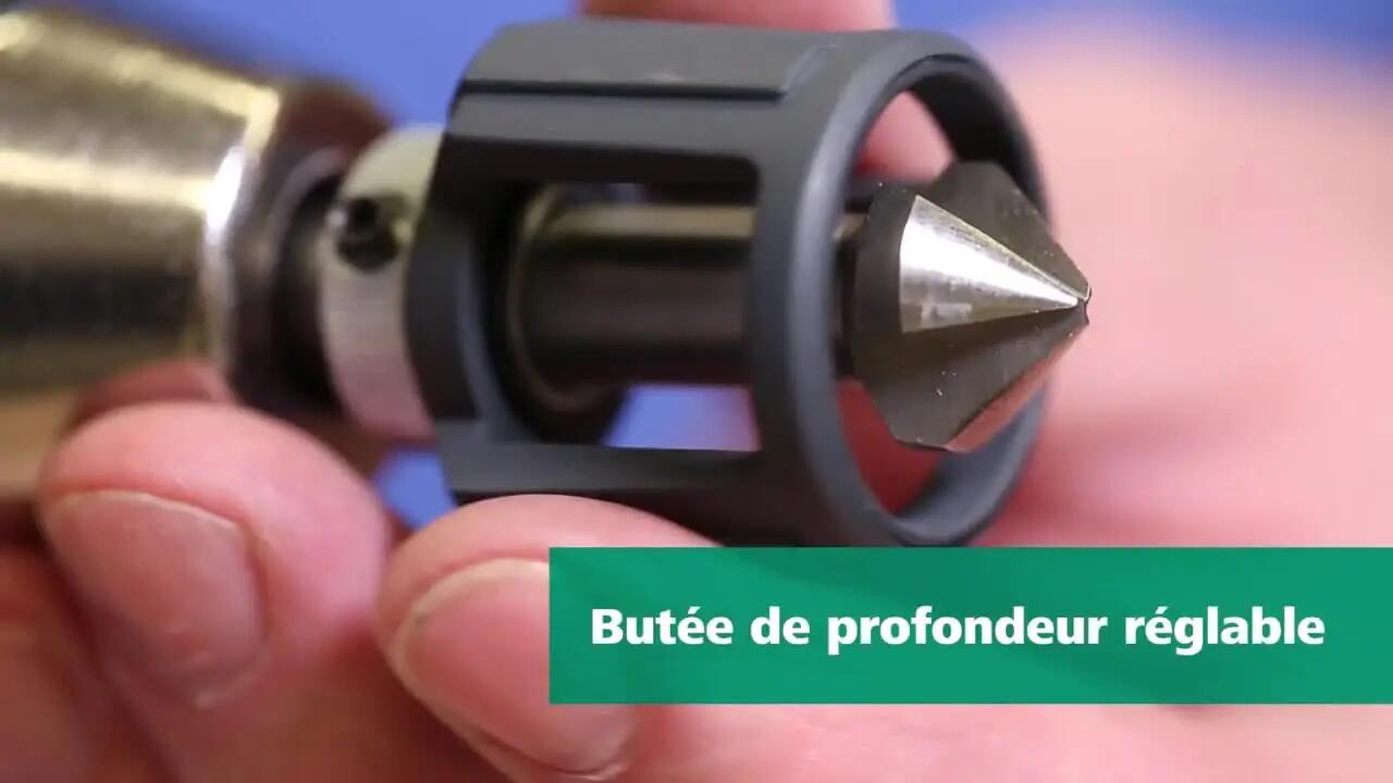 Fraisoir conique HSS pour métal avec butée de profondeur WOLFCRAFT Diam.16,4 mm - 3