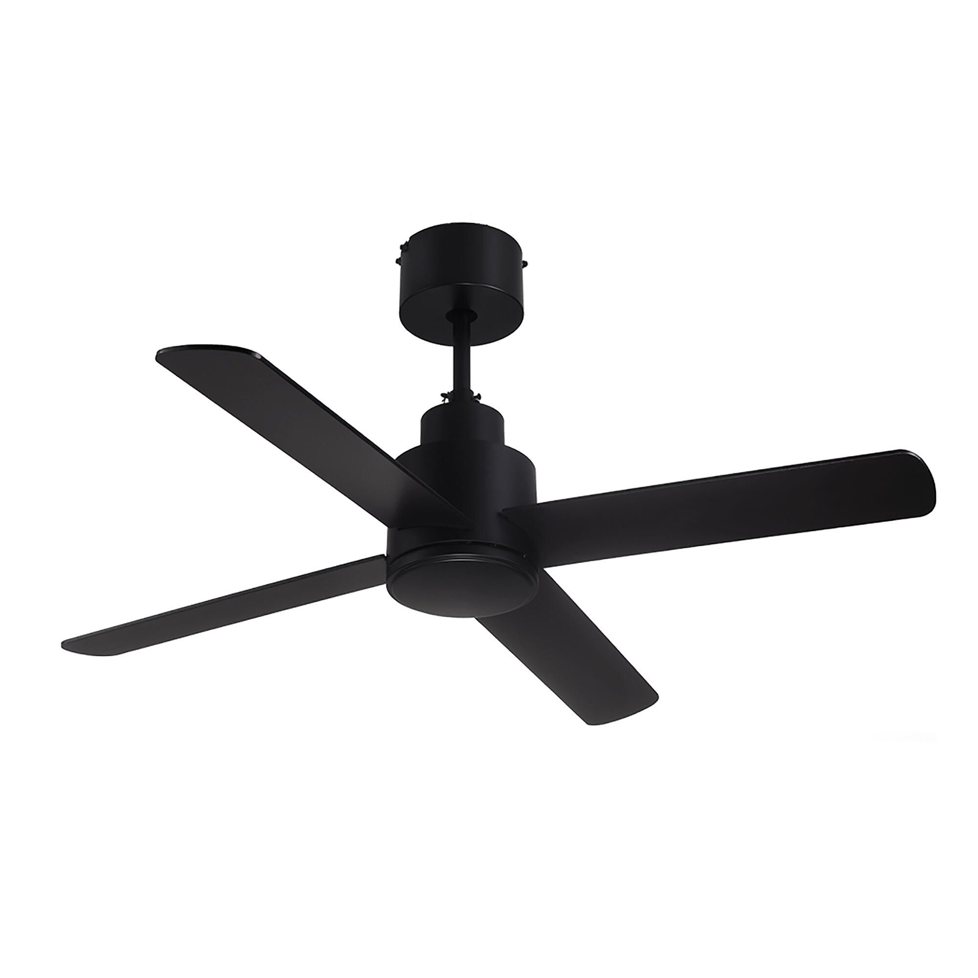 Ventilador de techo sin luz inspire fini negro 106 cm motor dc
