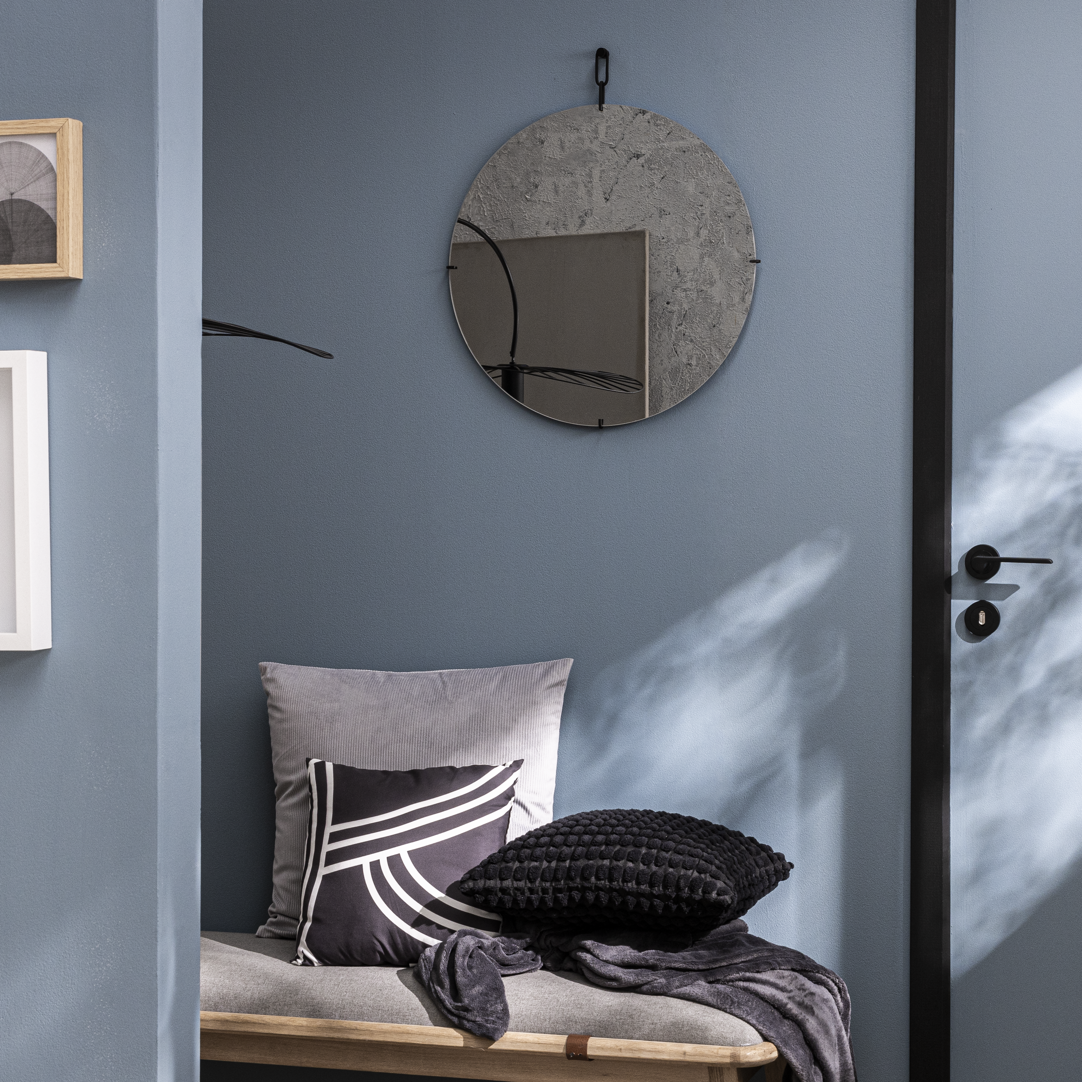 Almofada Henri 35x35 cm preto e branco - 7