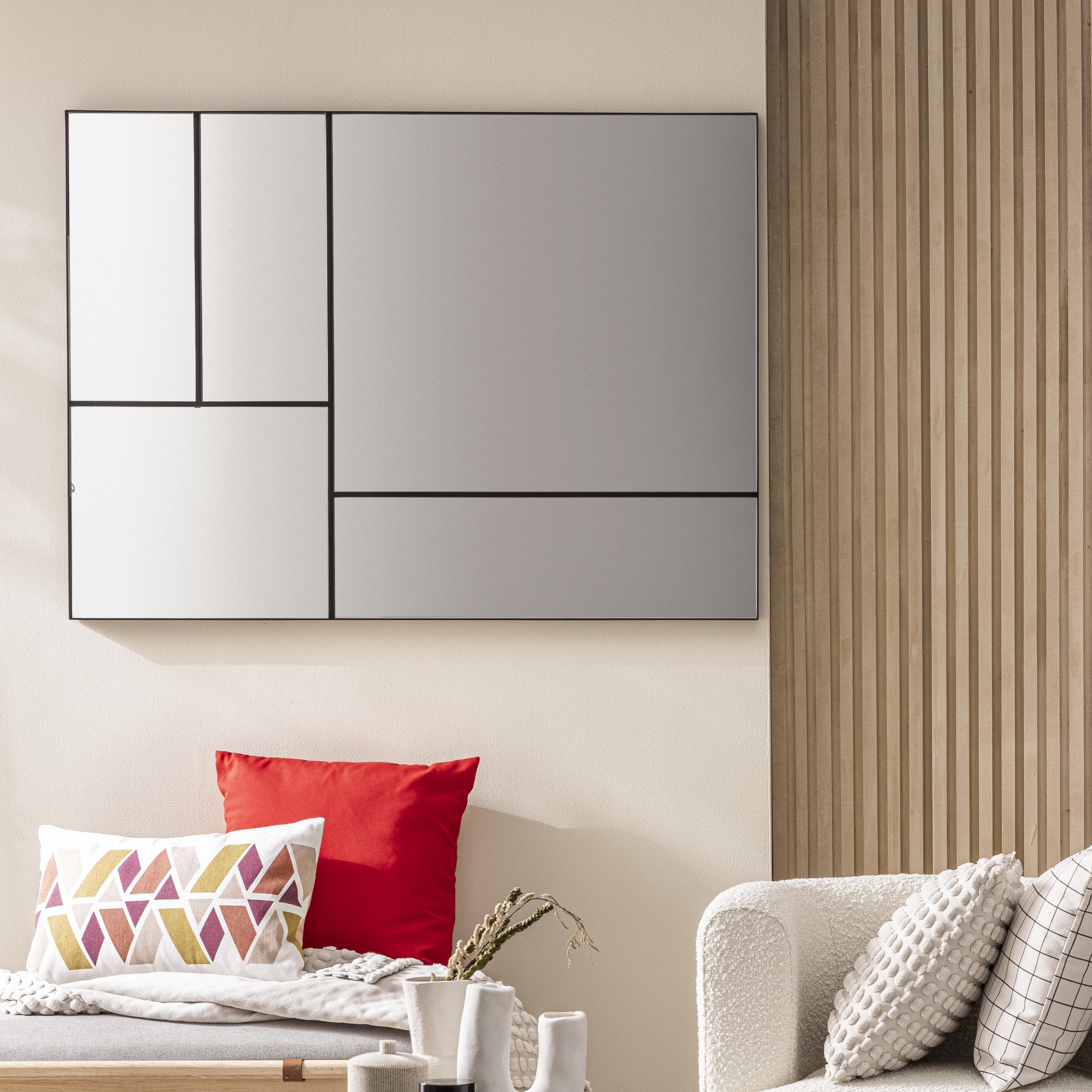 Miroir rectangulaire métal noir Drian INSPIRE, l.84 x H.114 cm - 11