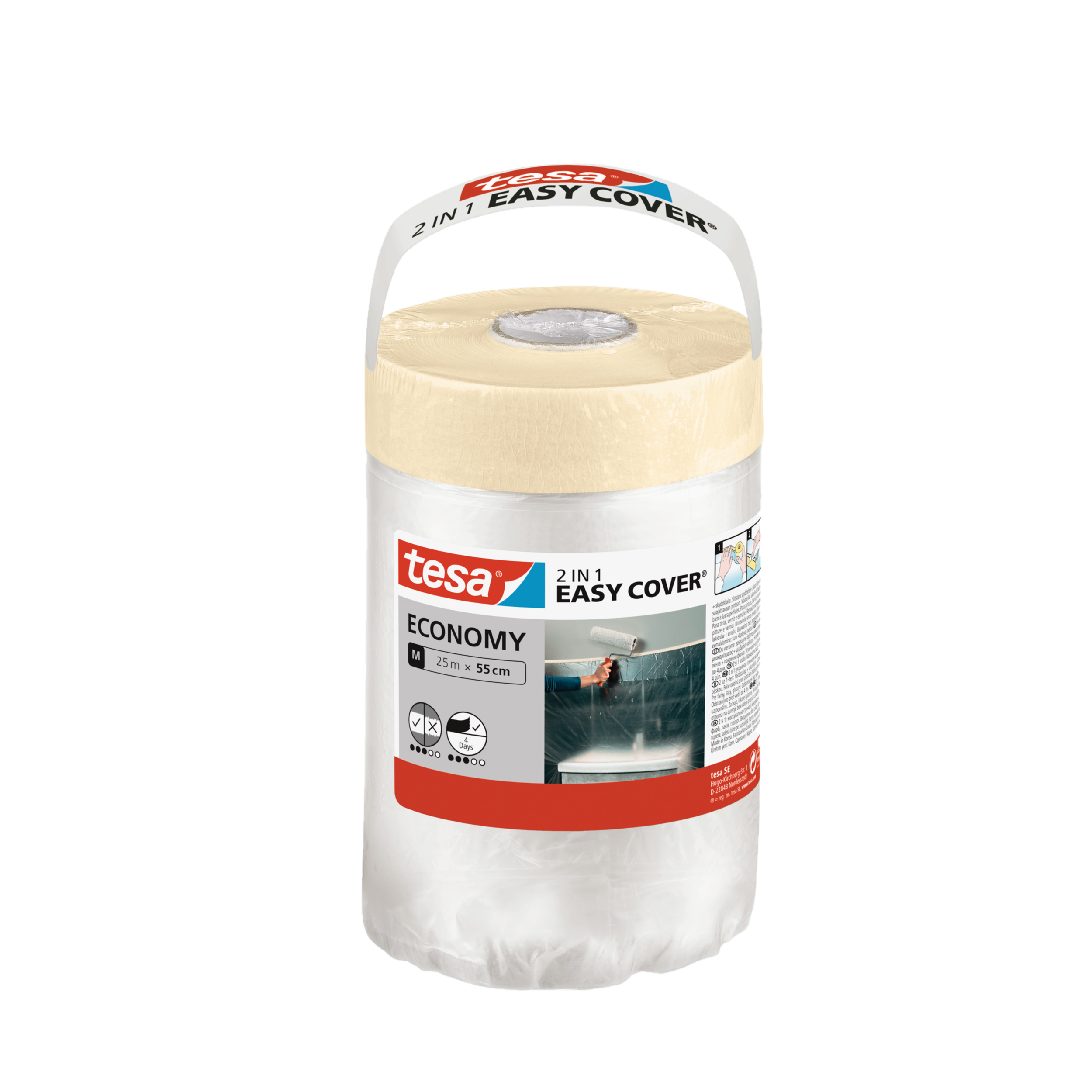 Folia ochronna z taśmą Easycover 25 m x 55 cm Tesa