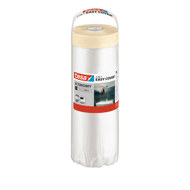 Folia ochronna z taśmą Easycover 15 m x 2.6 m Tesa