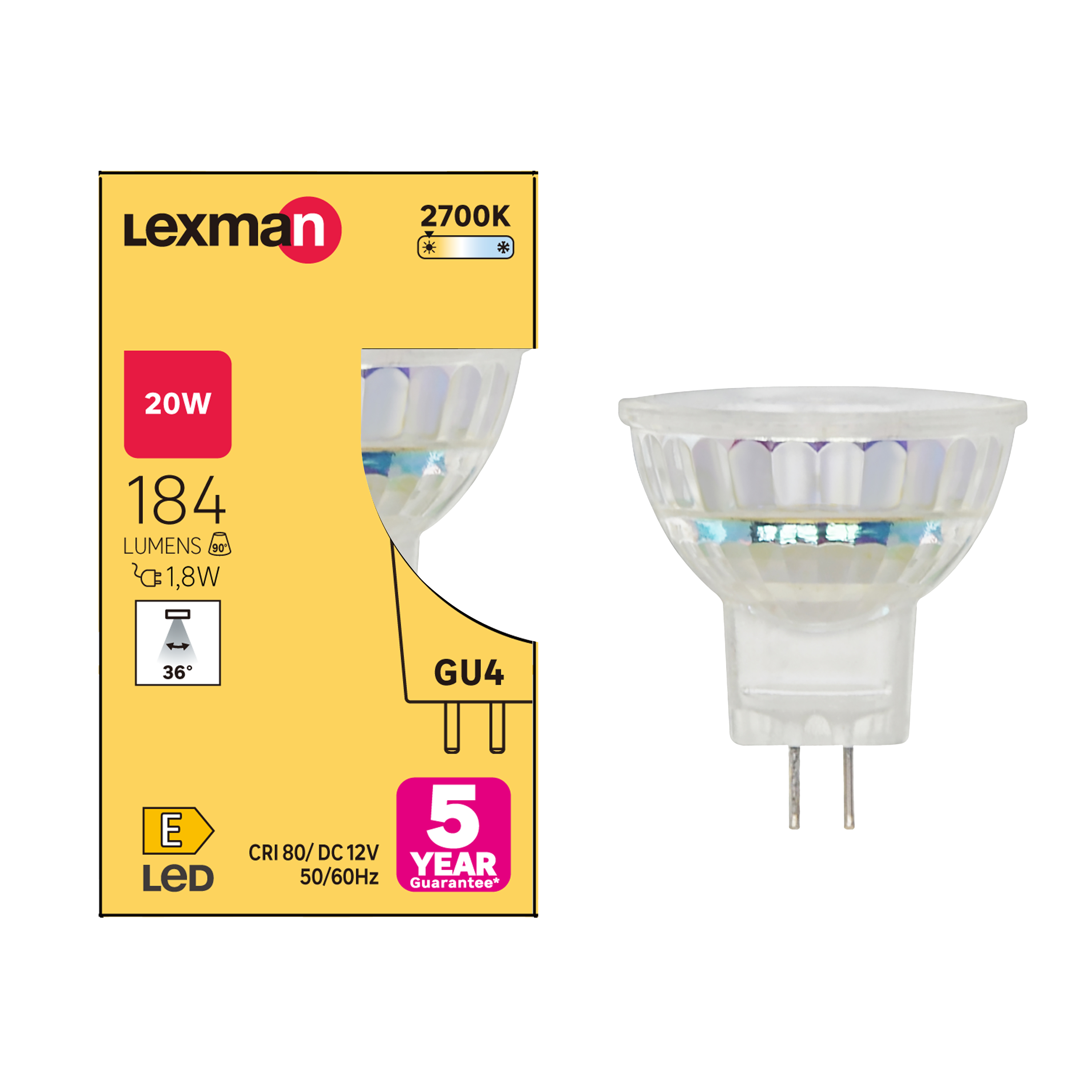 Bombilla LED GU4 184 lm blanco cálido Lexman | Leroy Merlin