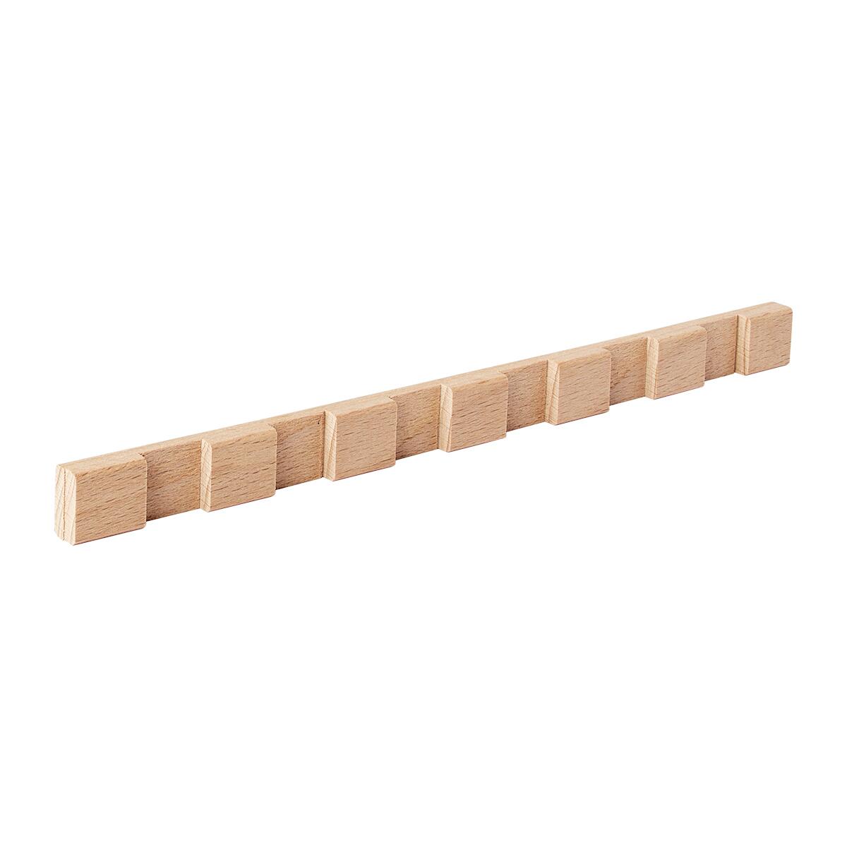 Asta rettangolare in faggio scolpito 2440 x 15 x 7 mm - 3