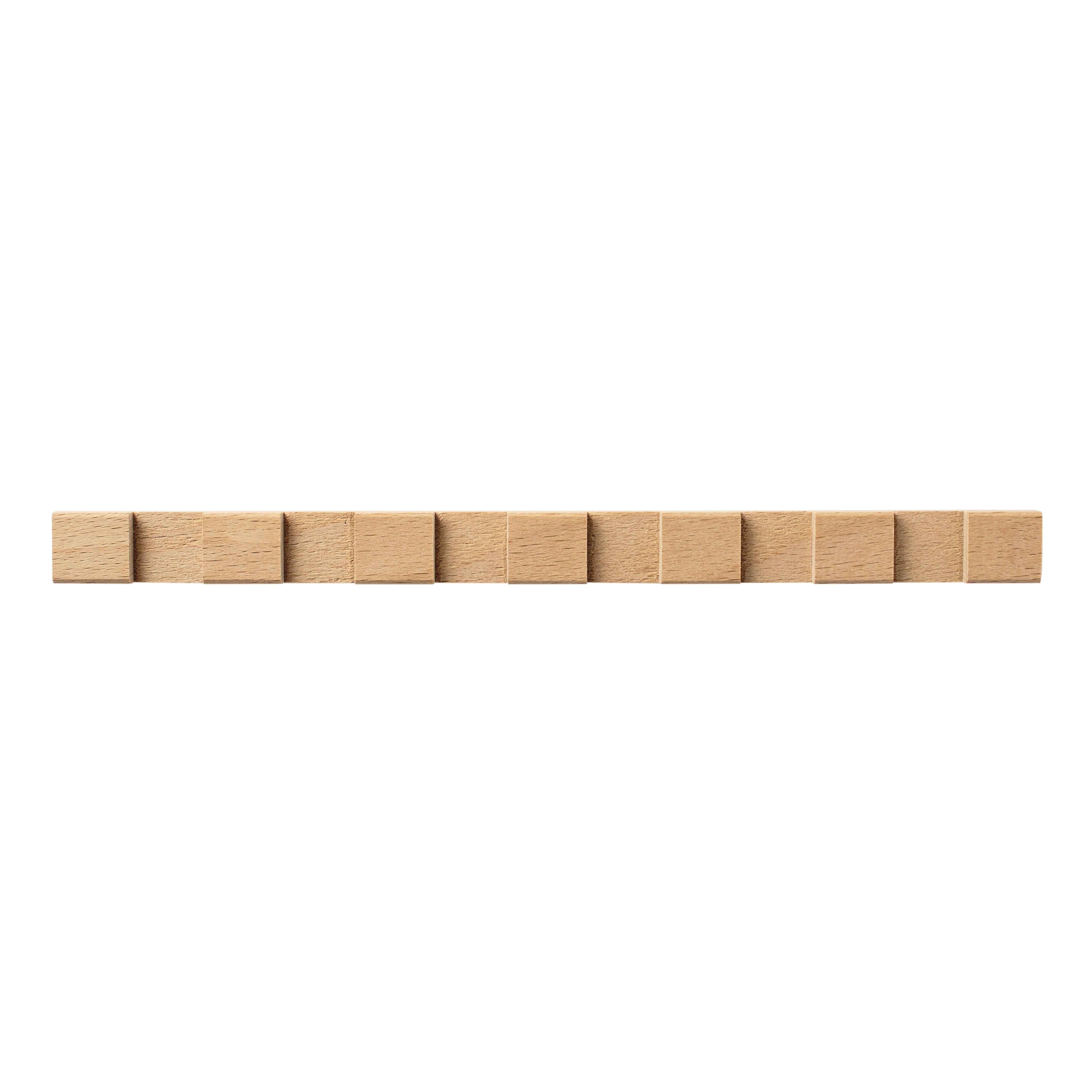 Asta rettangolare in faggio scolpito 2440 x 15 x 7 mm - 2